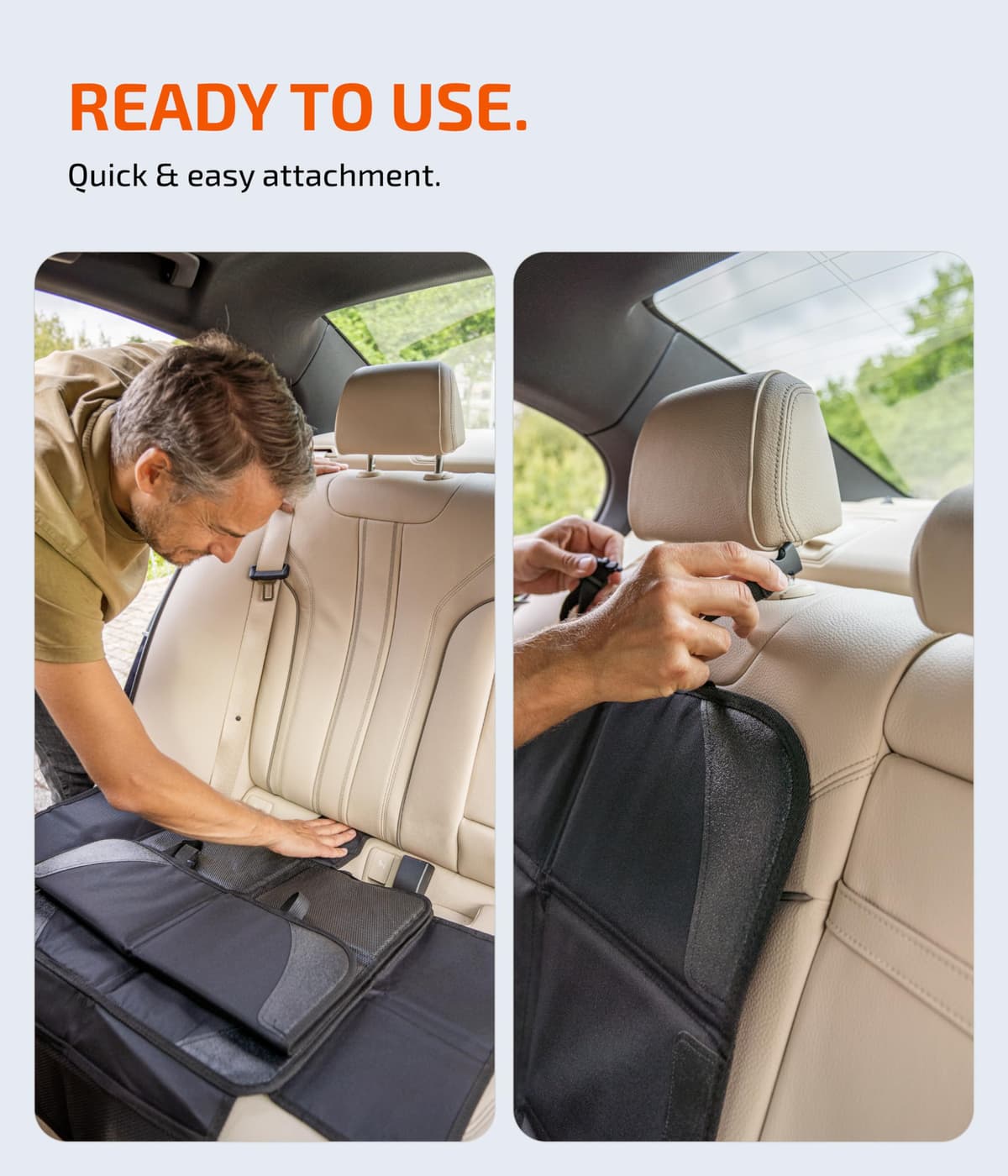LIONSTRONG® Car Seat Protector for Child Seat [ISOFIX compatible]- Seat Cover for Infant Seat waterproof - Carseat Seat Protectors Baby - Car Seat Mat Dirt resistant - black — view 4