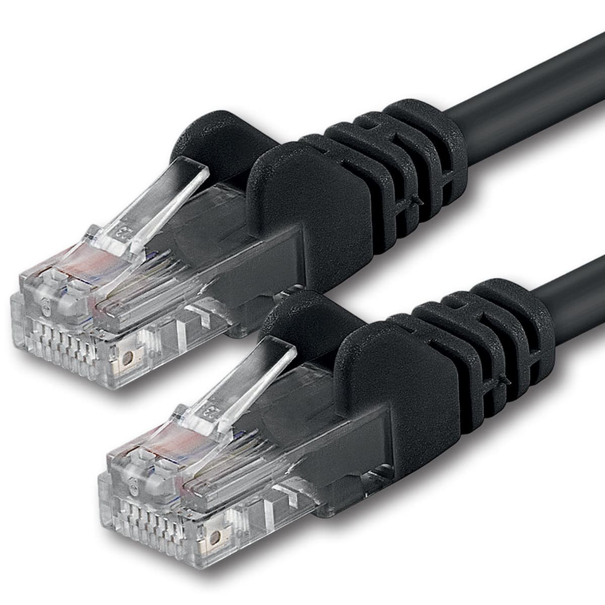 1aTTack.de 0.25m - black - 10 pieces - (PACK) - CAT.6 CAT6 Ethernet LAN network cable 1000 Mbit/s patch cable — view 210