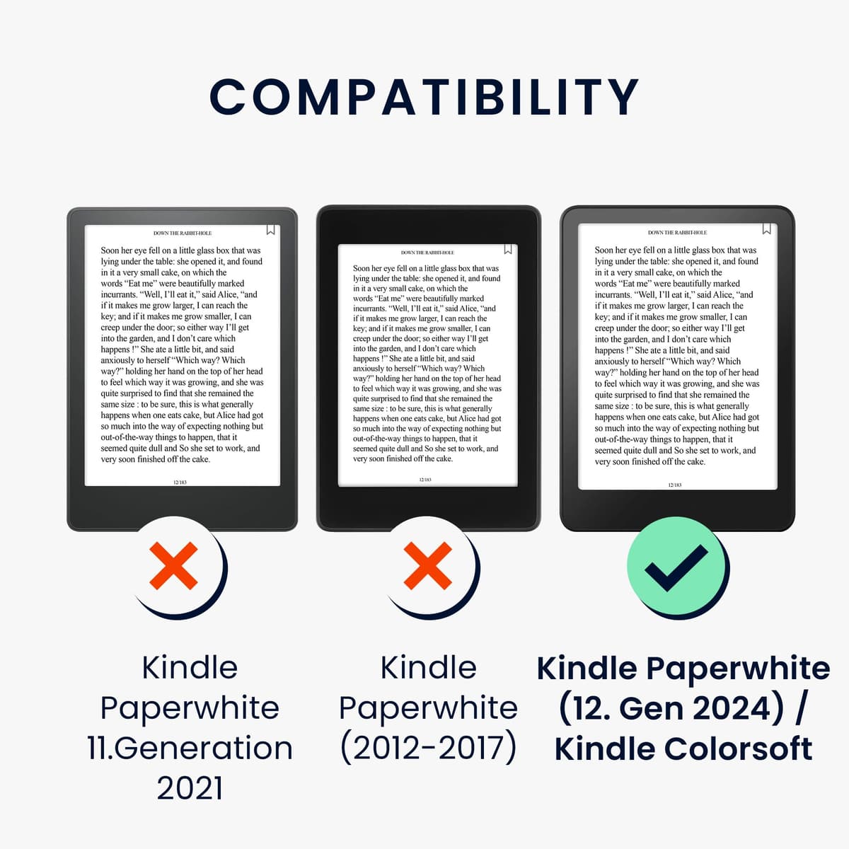 kwmobile Cover for Amazon Kindle Paperwhite (2024)/Colorsoft Case - eReader Cover with auto sleep funktion - Cosmic Nature with Blue/Grey/Black — view 6