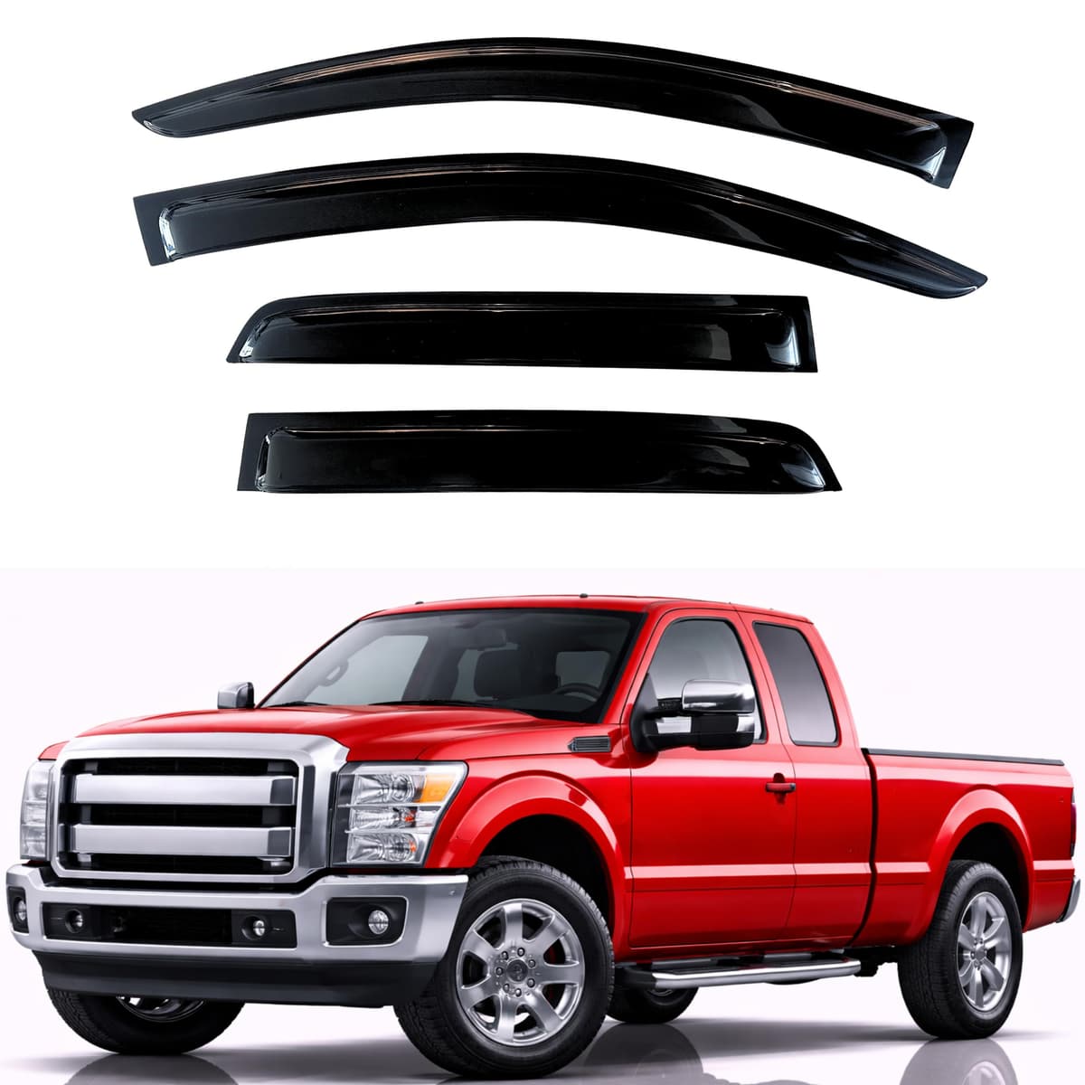 KPY Rain Guards Fit for 2006-2013 Lexus IS250 IS350, Out-Channel Window Visors Vent Wind Deflectors 4PC, Car Accessories for 06-13 Lexus is Series — view 235