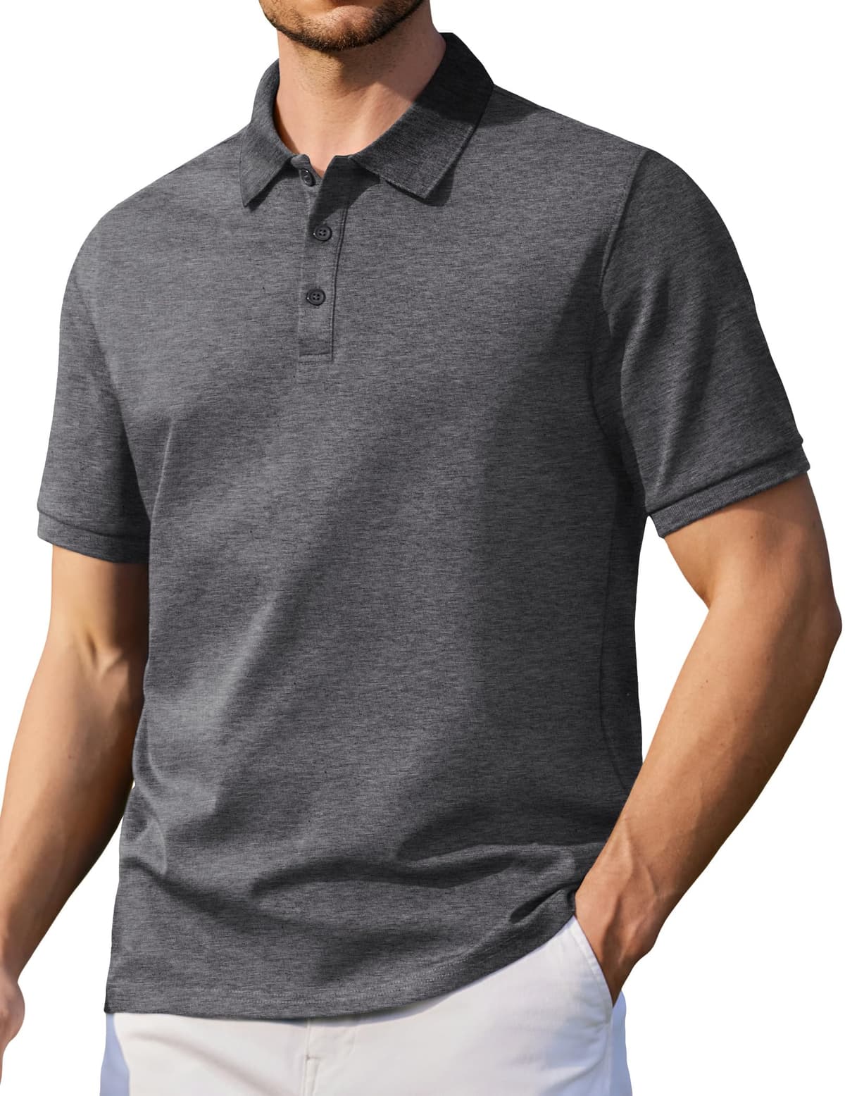 COOFANDY Polo Hombre Manga Corta de Algodón Básico Polo de Golf Casual Verano — view 10