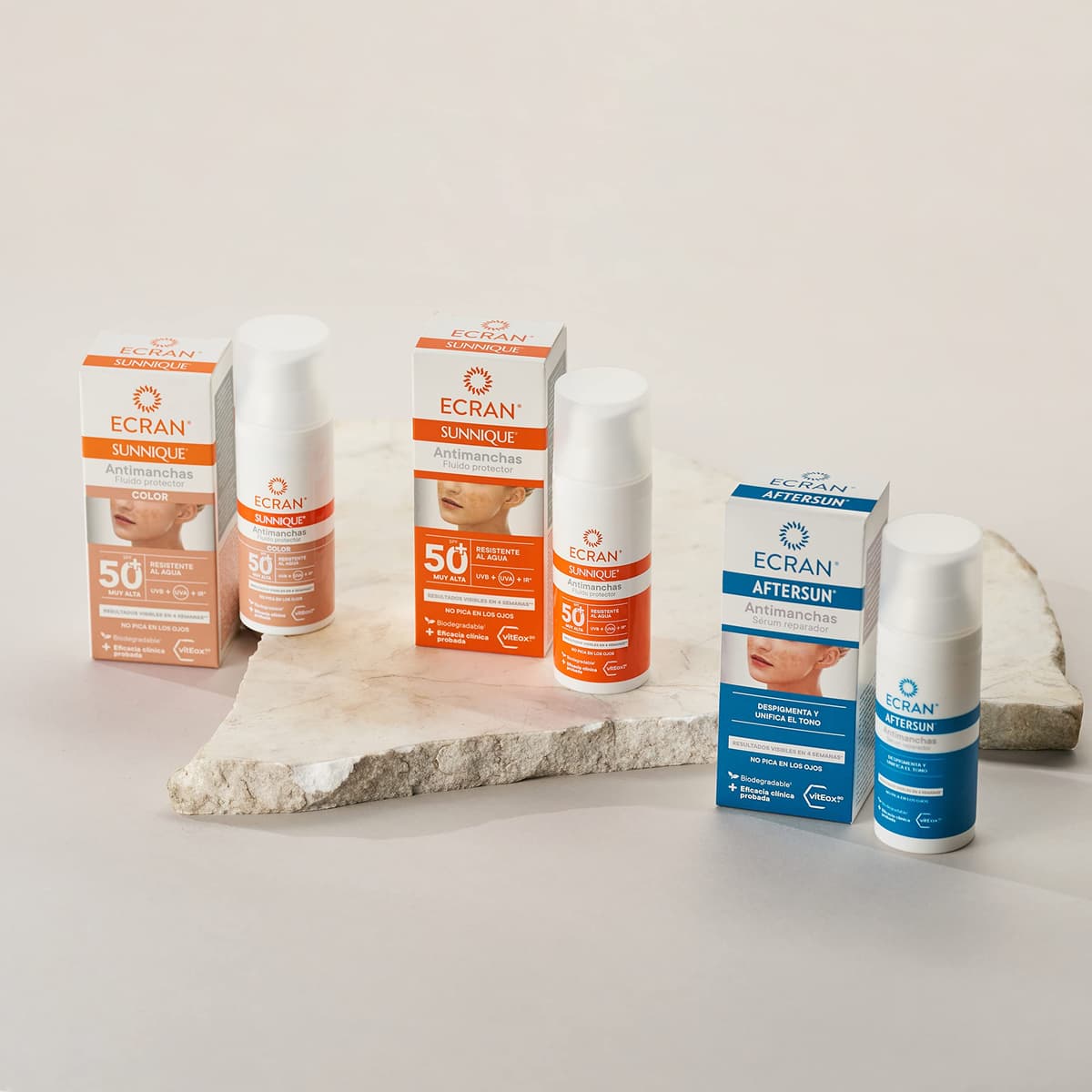 ECRAN SUNNIQUE – Protector Facial SPF 50+ Antimanchas Antiarrugas con Color, con Niacinamida y Ácido Hialuronico, Despigmenta y Unifica el Tono, Fórmula con VitEox80 - 50 ml — view 5