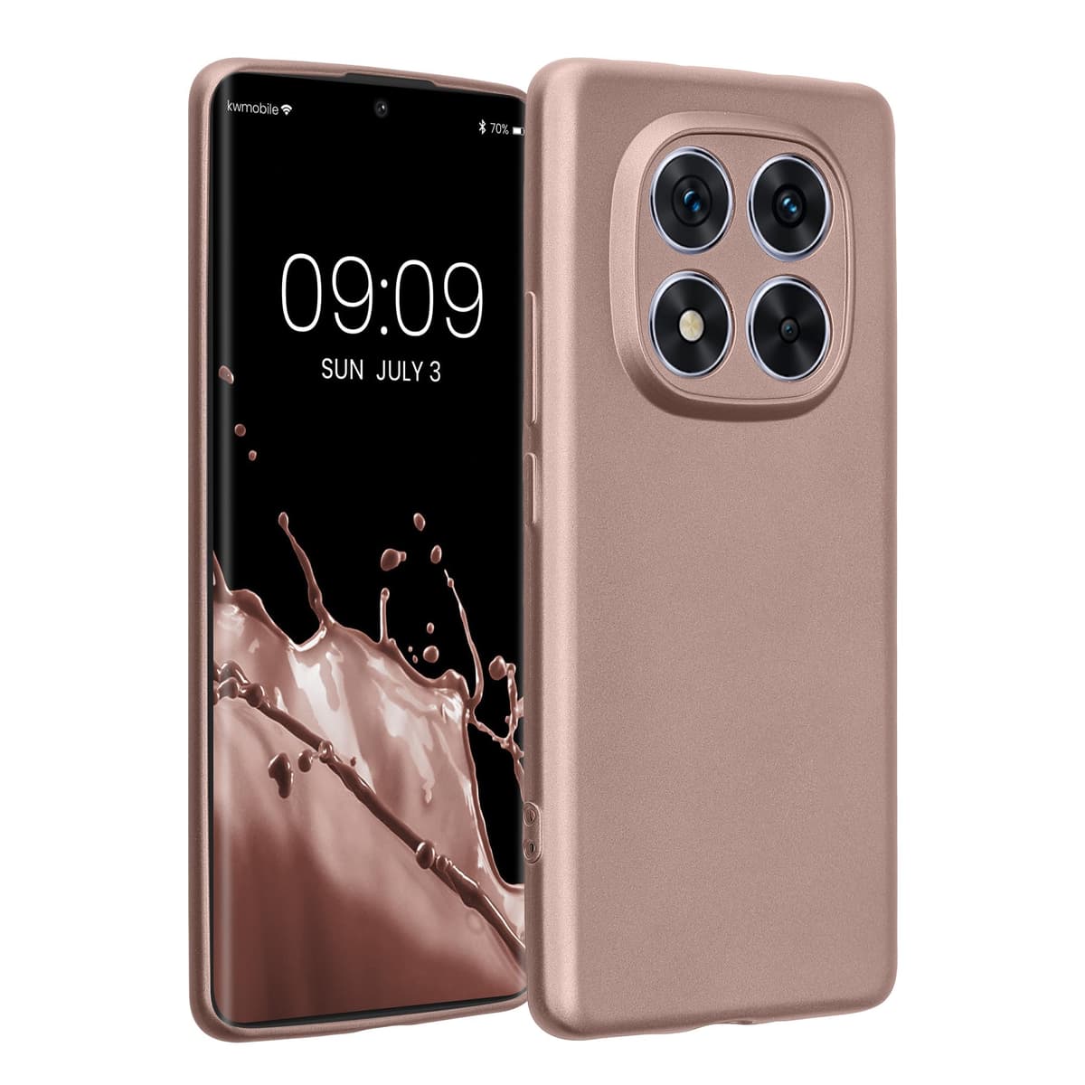 kwmobile Carcasa Compatible con Xiaomi Redmi Note 14 Pro 5G / Poco X7 Funda - Funda Ultrafina de TPU con Bordes elevados - Lavanda Metalizado — view 98
