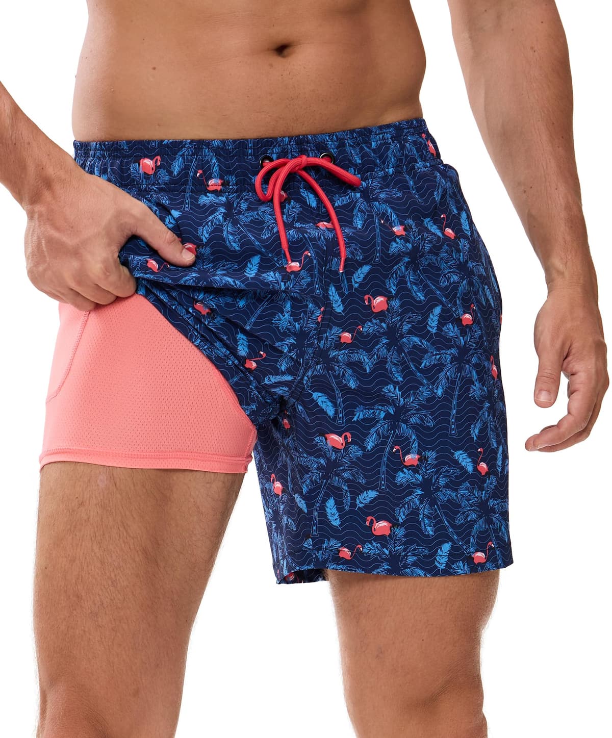Kfnire Bañador Hombre con Forro Compresión y Bolsillos, Shorts de Baño para Natación Secado Rápido Hidrófugo Banador para Hombre — view 7