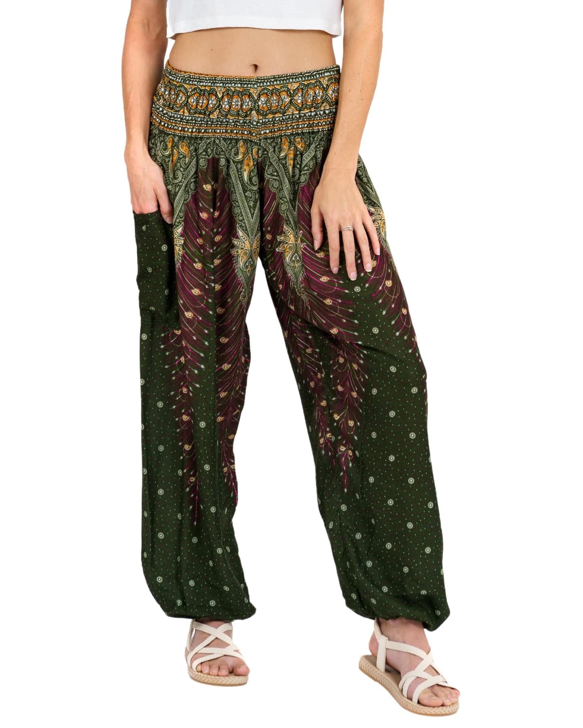 Lofbaz Harem Pants for Women Yoga Boho Hippie Clothing Womens Palazzo Bohemian Pajama Trousers Beach Indian Gypsy Genie Clothes — view 38