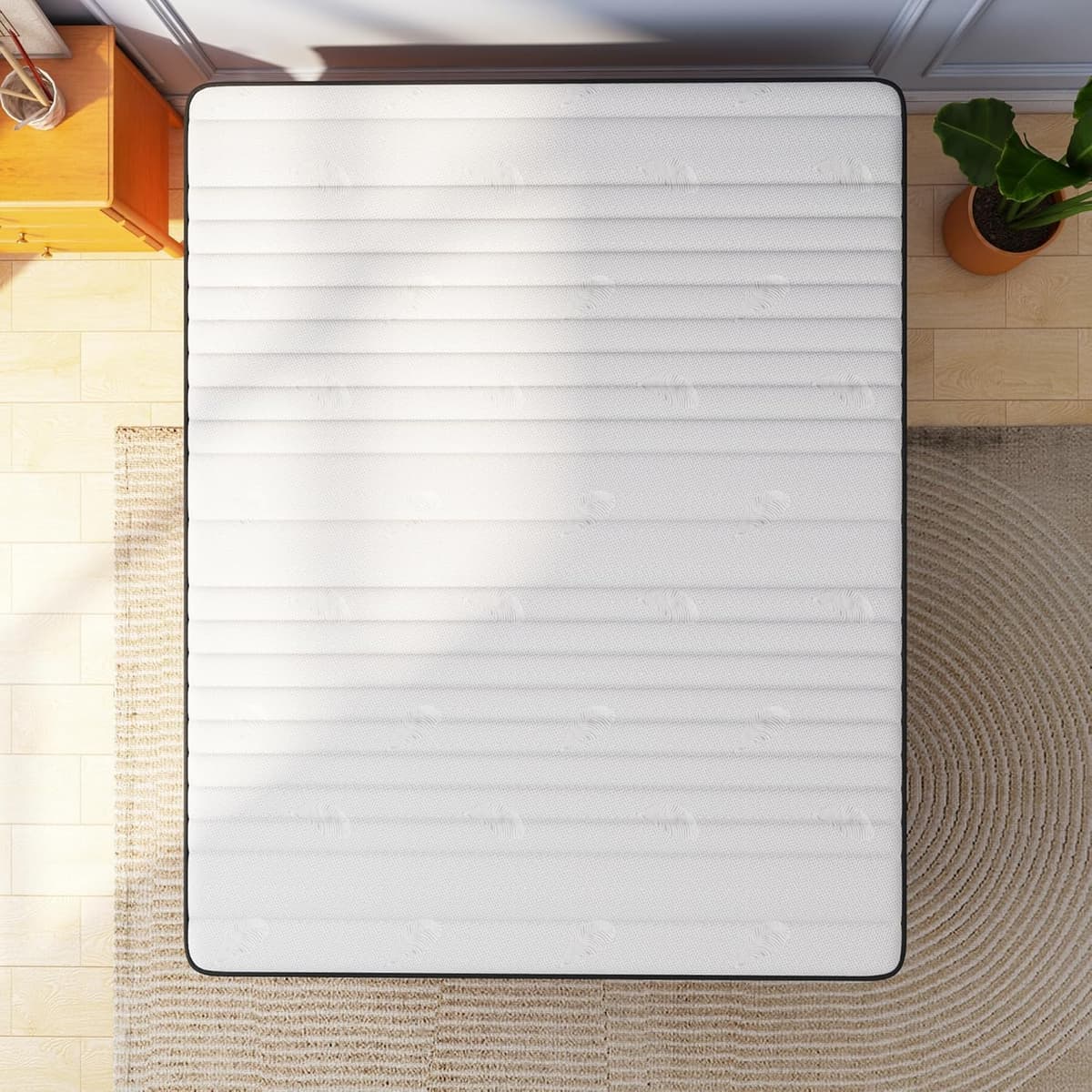 Mattress Queen Size, Swbvs 10 Inch Memory Foam with with Pokect Spring Hybrid Firm Queen Mattress in a Box Pressure Relief & Supportive Matelas — view 7