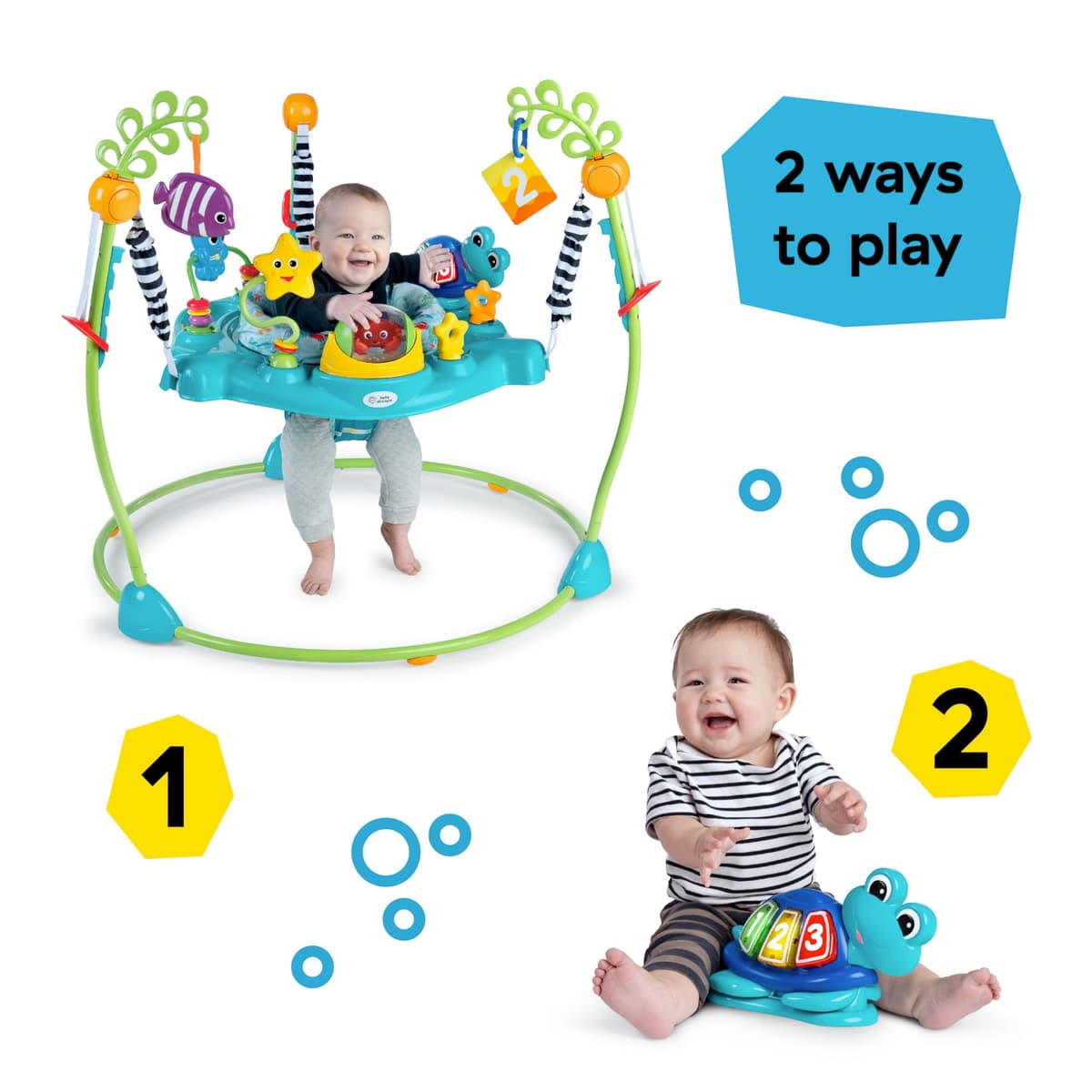 Baby Einstein, Ocean Explorers Curiosity Cove 2-in-1 Educational Activity Jumper and Floor Toy, Ages 6-12 Months — view 2
