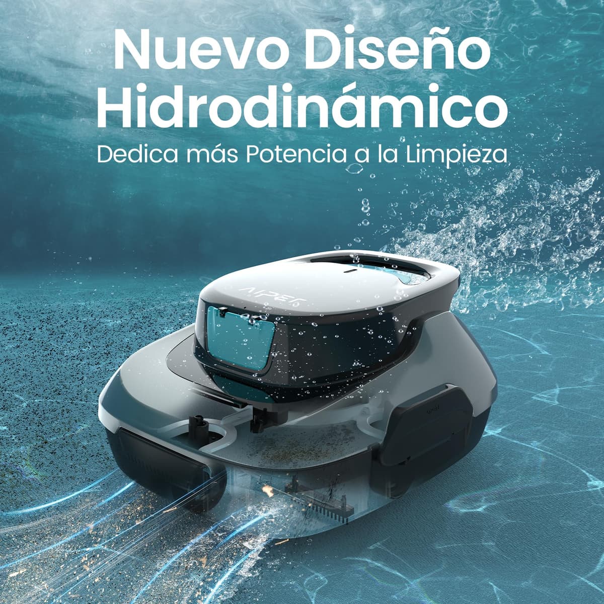 AIPER Scuba SE Limpiafondos Piscina, Robot de Piscina Sin Cable, 90 Minutos de Limpieza, Potente Aspiración, Autoaparcable, para Piscinas Elevadas de hasta 80㎡ — view 2