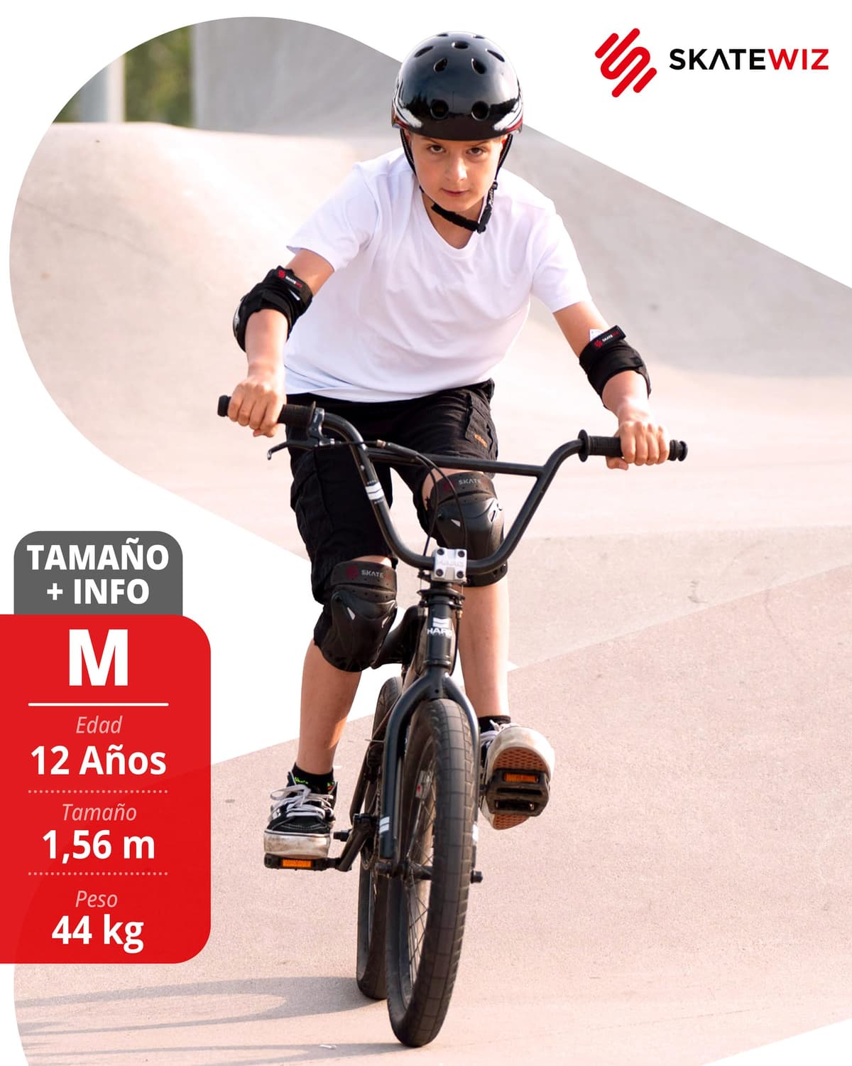 SKATEWIZ Protecciones Patines Niña, Niño e Adulto [6 piezas] Rodilleras y Coderas Niño Patinaje, Patines, Rodilleras Para Niños - Marca Alemana — view 8