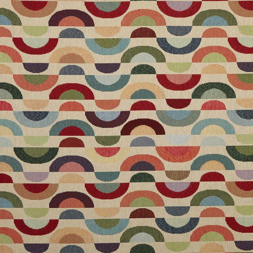Kt KILOtela - Tela Tapicería, Jacquard Gobelino, Tapizar Sillas, Cojines, Cabecero, Sofá, Bolsos, Resistente al Desgaste, Costura, 100 cm Largo x 280 cm Ancho, Geométrico, Multicolor, 1 metro — view 75
