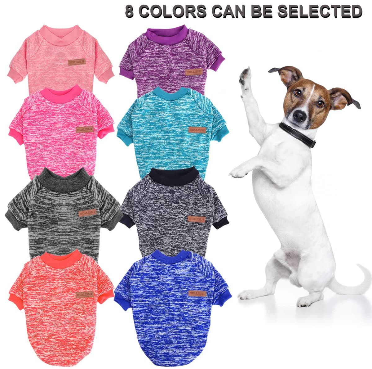 Small Dog Jumper Small Dog Sweatshirt Chihuahua Jumper Fleece Inside Soft Cozy, Colour Vibrant Easy to Take On and Off (Purple, S) — view 3