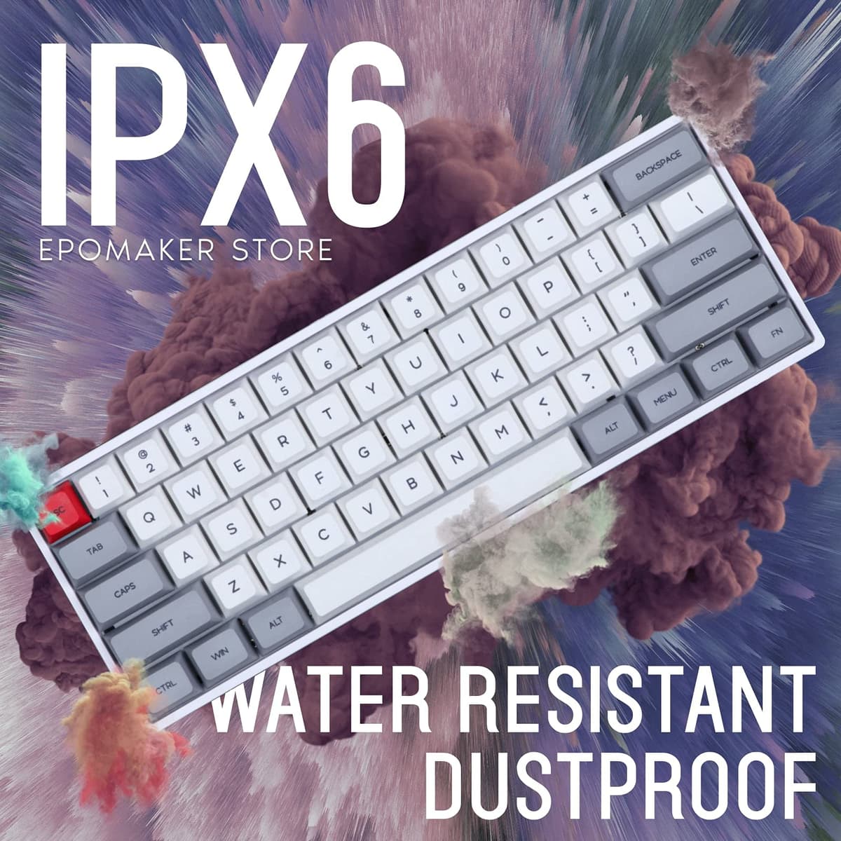 EPOMAKER SKYLOONG SK61 60% Gamer Keyboard, Hot Swappable RGB Keyboard, NKRO Programmable with Shine Through PBT Keycaps, IP6X Waterproof, for Win/Mac/Gamer — view 4