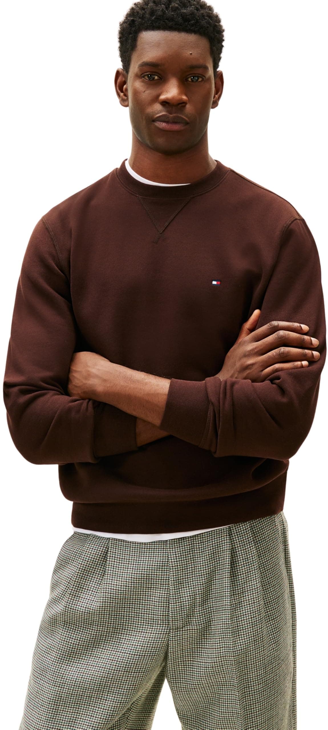 Tommy Hilfiger Adaptive ESS Seasonal Fleece Crewneck Mw0mw40000 Sudadera sin Botones Hombre (Pack de 1)