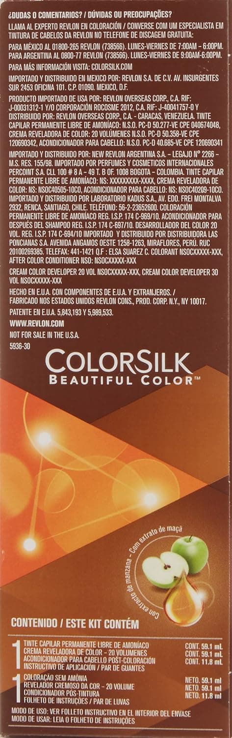 REVLON Colorsilk Beautiful Color, Permanent Hair Color with Keratin and Amino Acids, Long-Lasting Intense Color, Ammonia Free — view 9