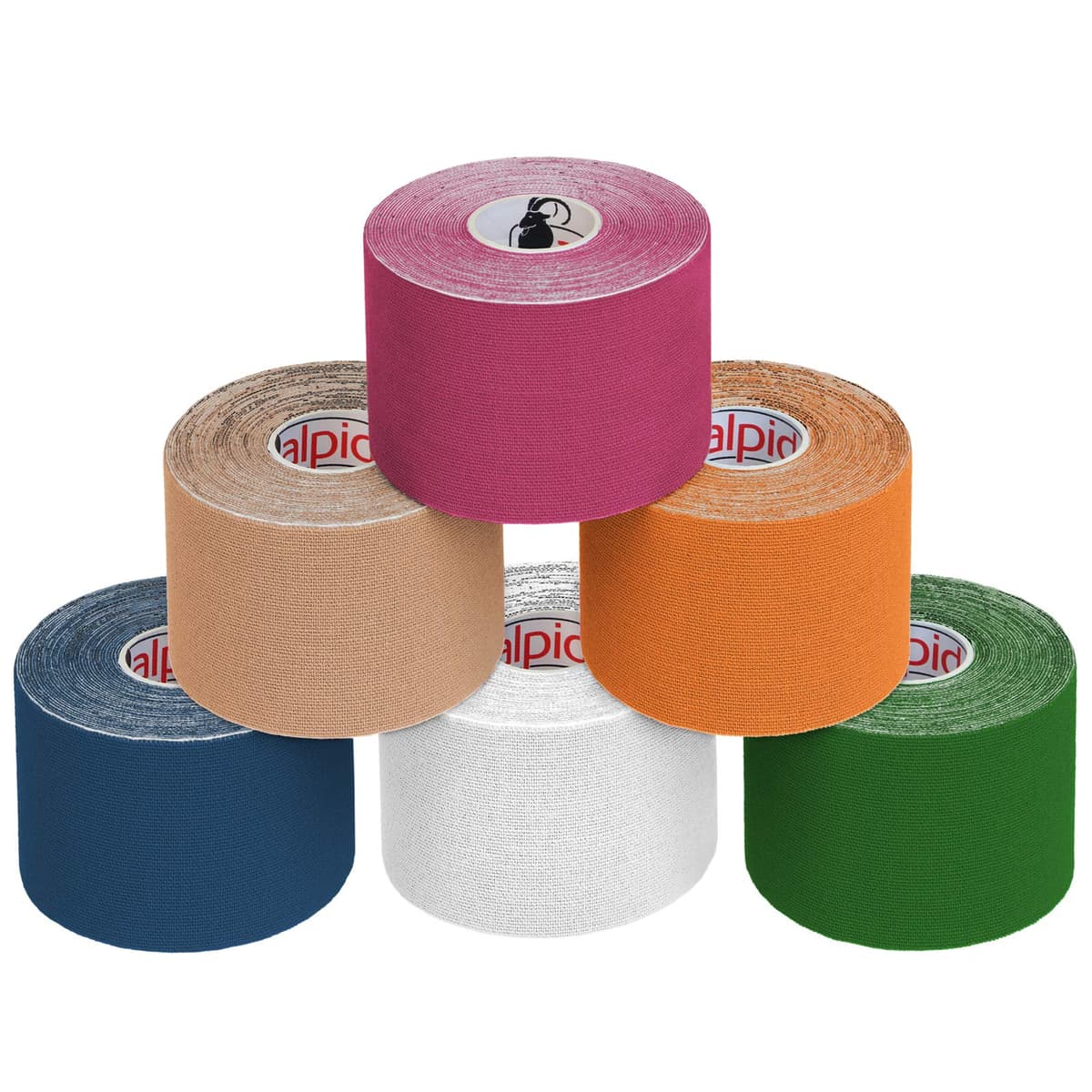 ALPIDEX Cinta Kinesiología Tape 1/3 / 6/12 Rollos Muchos Colores 5 m x 5 cm E- Book Ejemplos Aplicación Cinta Muscular Sin Látex Transpirable — view 20