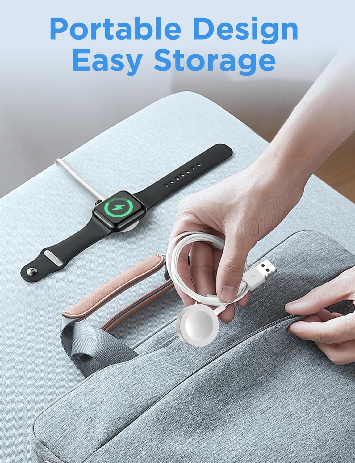 2026 Upgraded iWatch Charger Compatible with Apple Watch Charger USB Magnetic Charging Cable Portable Fast Accessories for iWatch Ultra/SE/Series 9/8/7/6/5/4/3/2/1(1m) — view 7