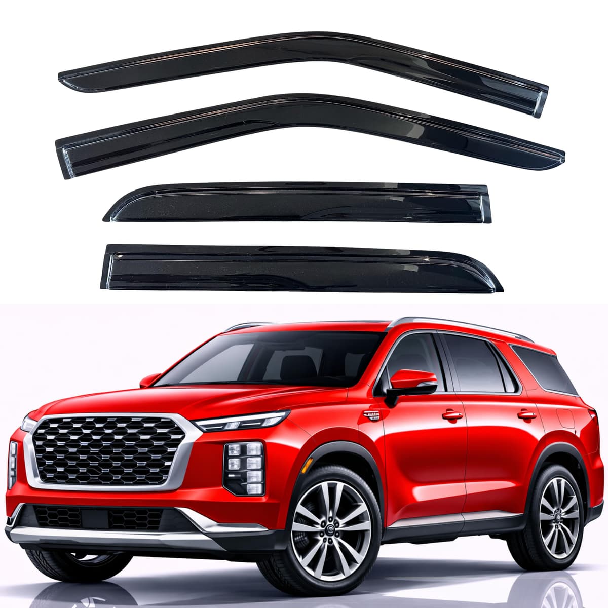 KPY Rain Guards Fit for 2006-2013 Lexus IS250 IS350, Out-Channel Window Visors Vent Wind Deflectors 4PC, Car Accessories for 06-13 Lexus is Series — view 335