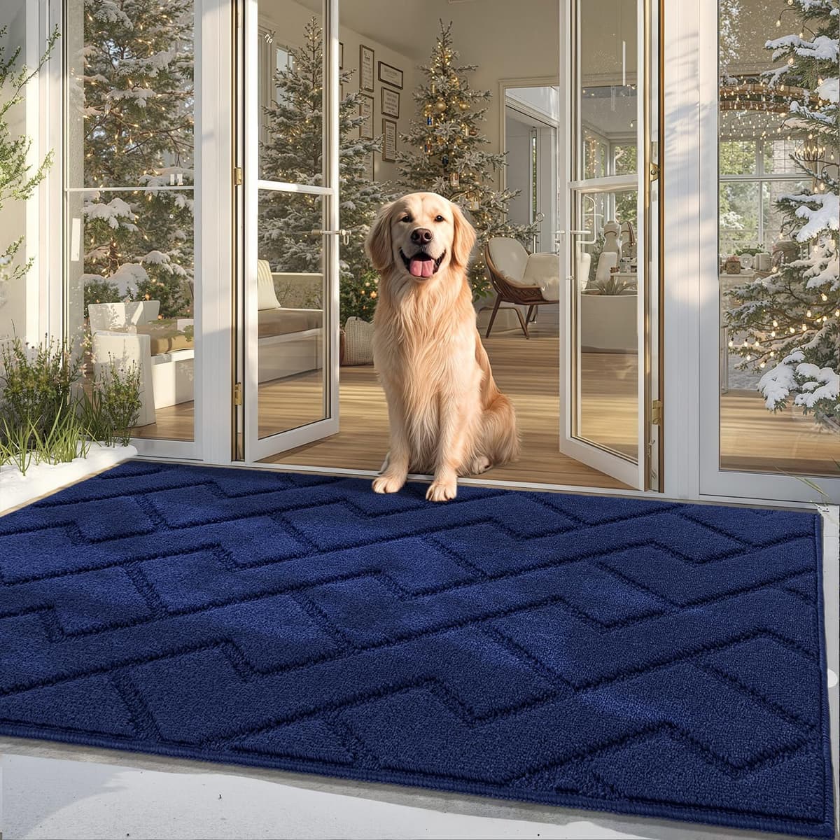 Biscpro Door Mats Indoor,Dirt Trapper Mat Absorbent Non-Slip Low Profile Doormat for Entrance,Inside, Kitchen,Front Door Mat Washable for Pets and Dogs— 50x80cm,Grey — view 54