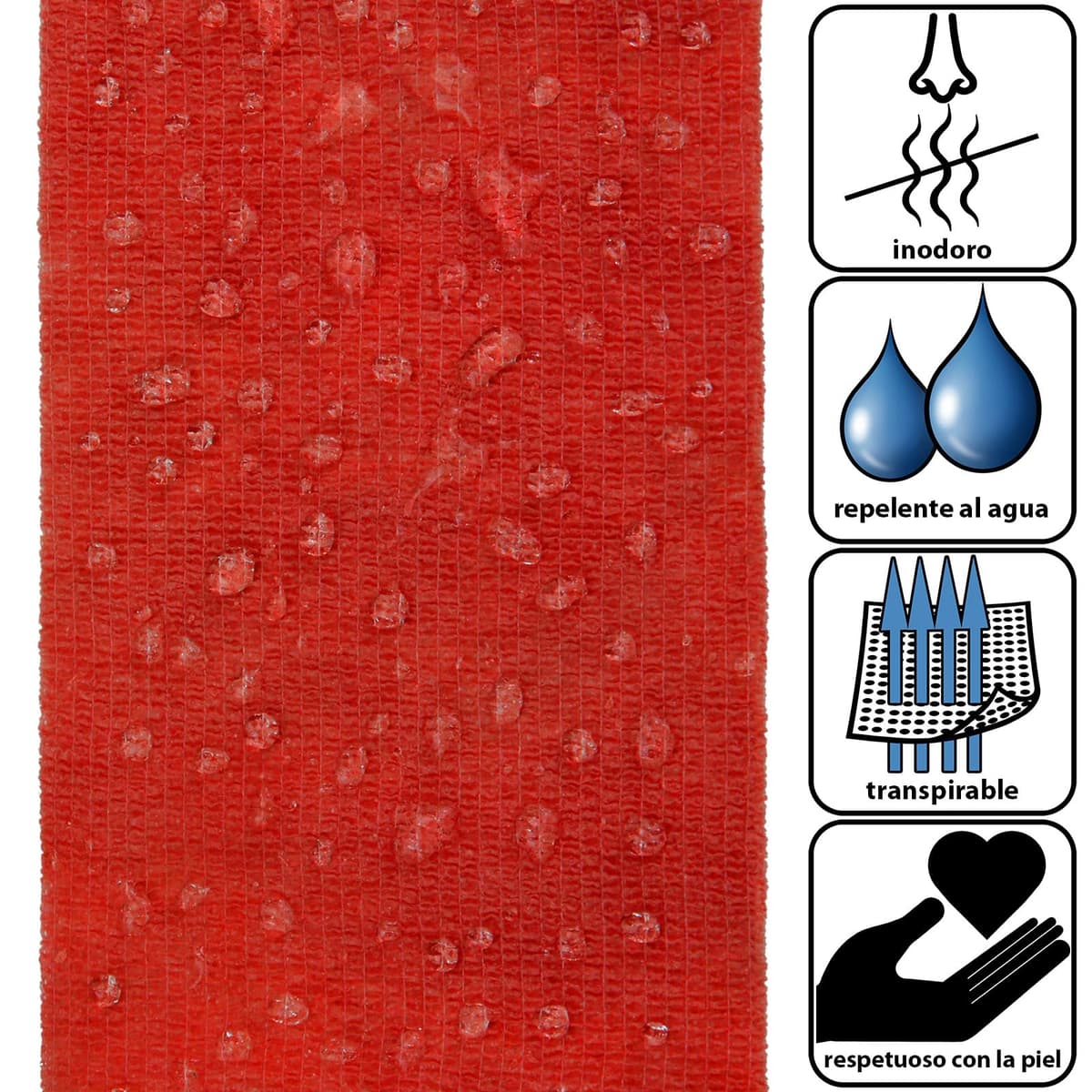 ALPIDEX 12 Rollos Venda Adhesiva 10 cm x 4,5 m Venda Cohesiva Envoltura Tape Deportiva Bendaje Autoadhesiva Mano Rodillas Tobillo Vet Wrap Perro Gato Caballo, Color:rojo — view 4