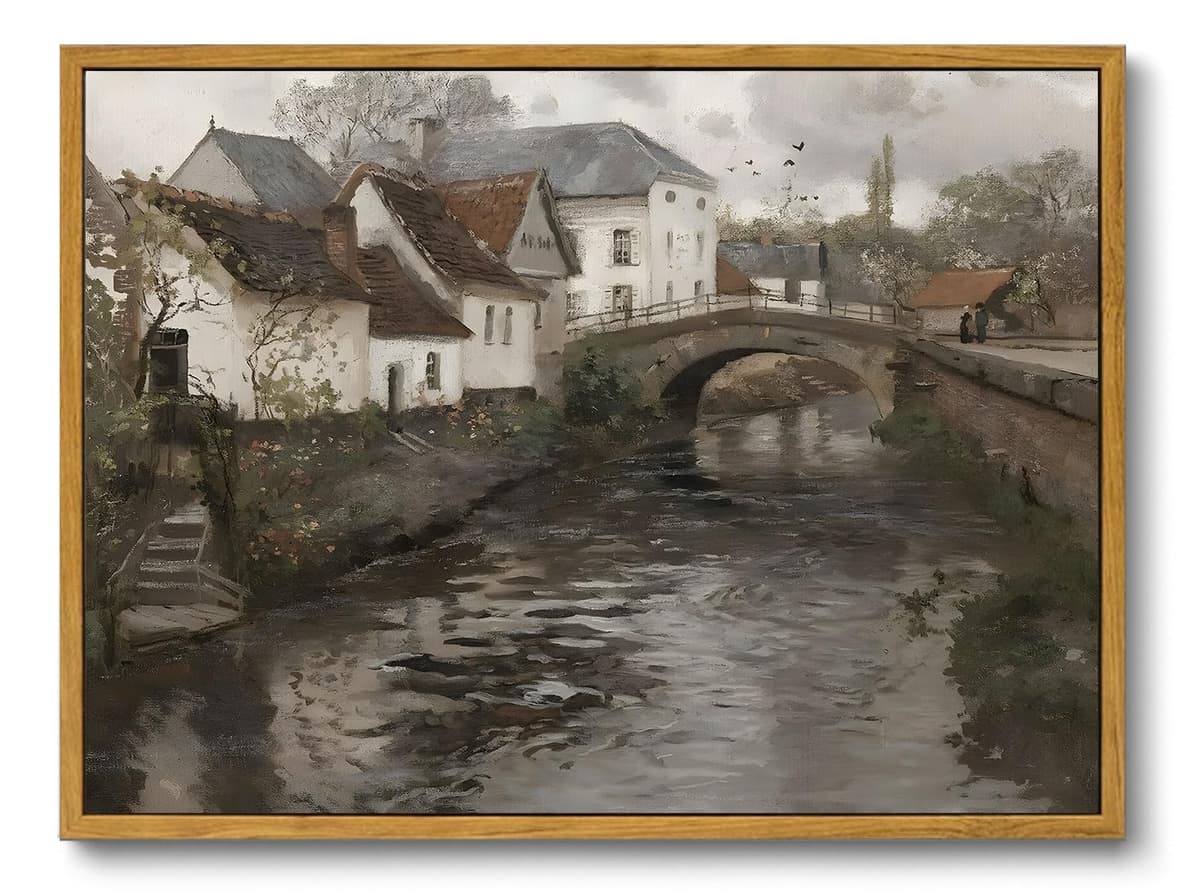 OIQArtOIQ Framed Canvas Wall Art,Vintage Decor,Landscape Nature Country Wildflower Paintings Farmhouse Pictures Modern Artwork Rustic Fall Flower Prints Cottagecore Office Living Room Bedroom Bathroom — view 81