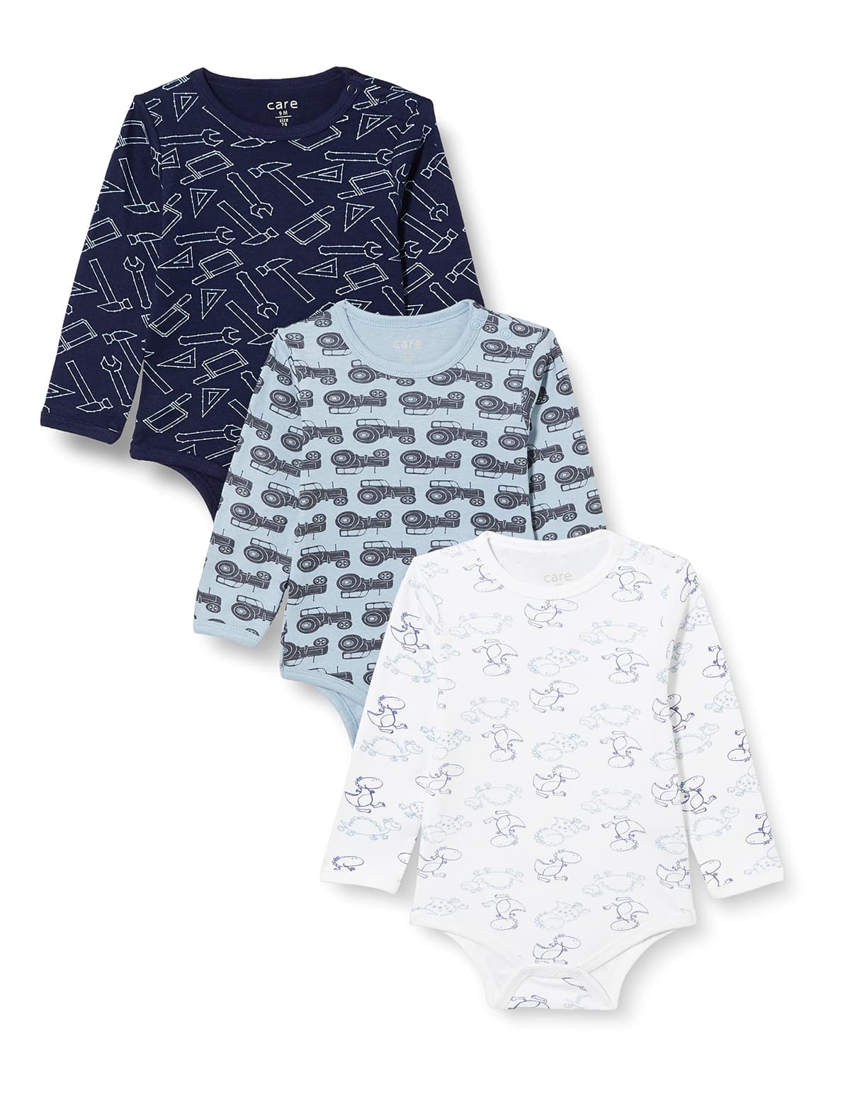 Care Baby Body Langarm aus 100% Baumwolle (3er Pack) — view 13