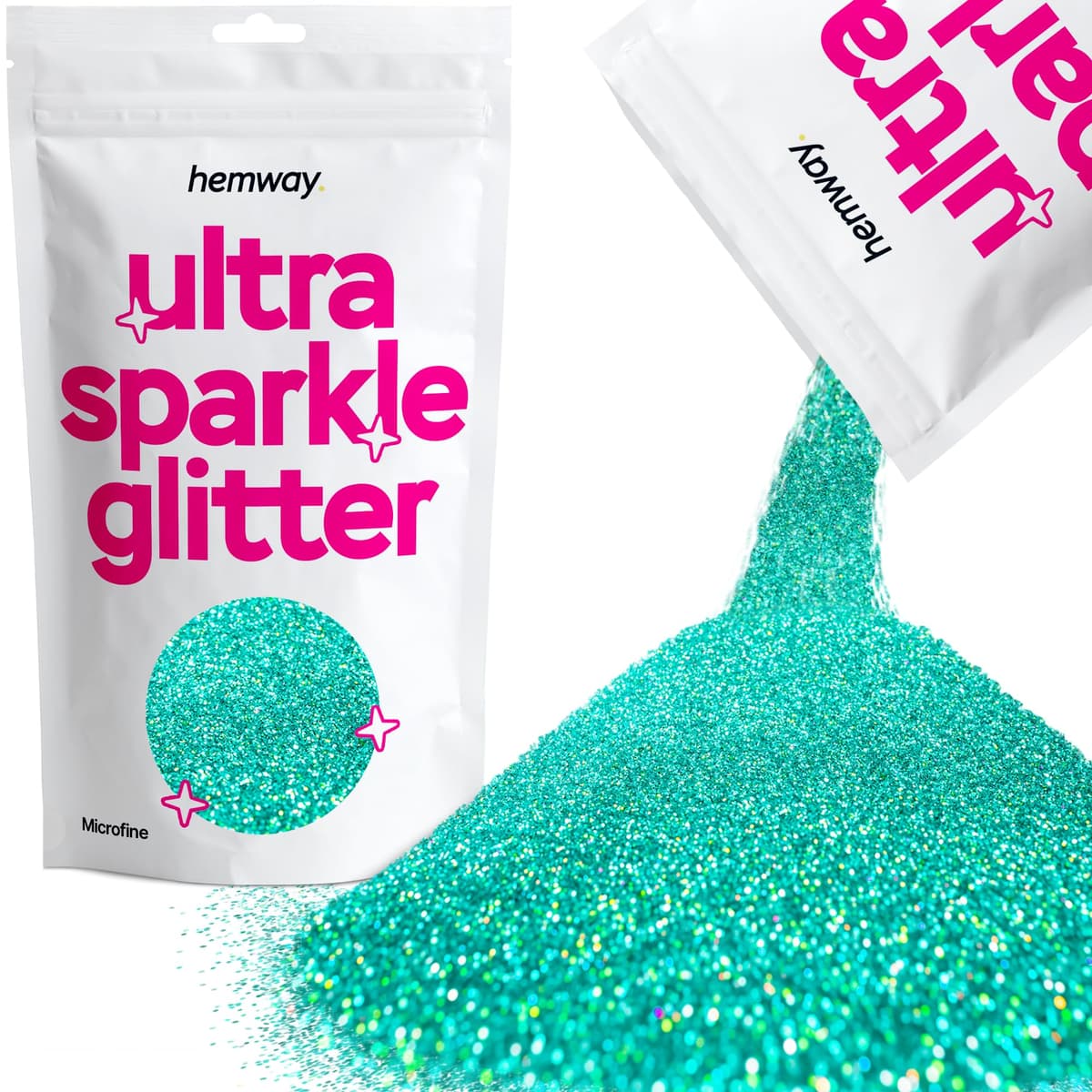 Hemway Ultra Sparkle Glitter Baby Pink Iridescent 100g Fine | Glitter for Arts & Craft, Makeup, Nail Art, Crafting, Card Making, Sparkle Decoration — view 243