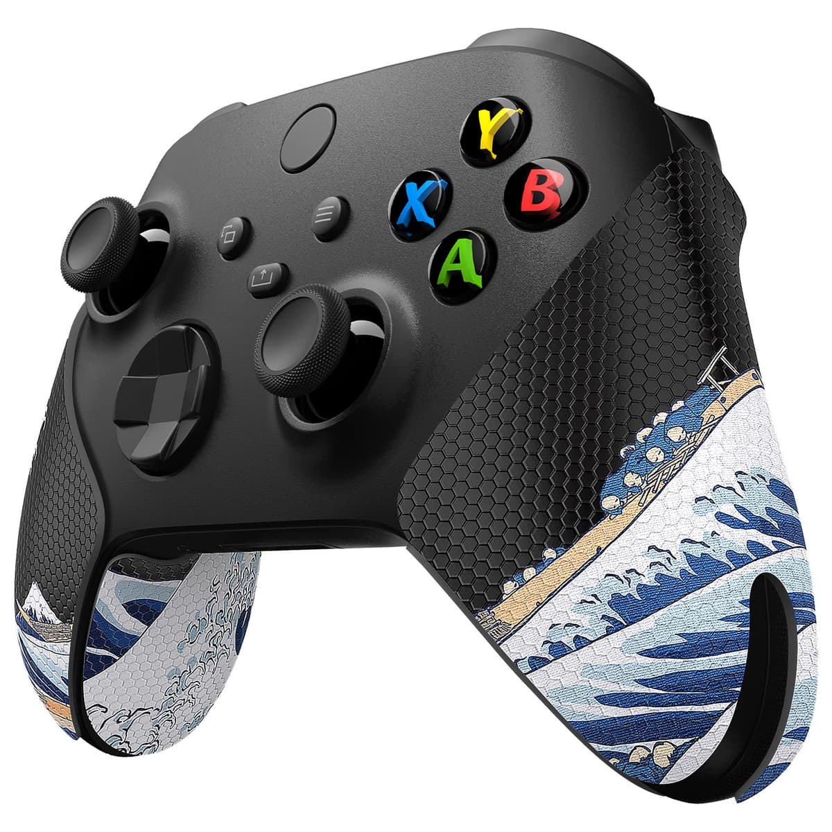 eXtremeRate PlayVital Soft Rubber Grip for Xbox Series X/S Controller - Anti-Slip Sweat-Absorbent Handle Pads, Non-Slip Textured Cover (Green Storm Thunder) — view 15