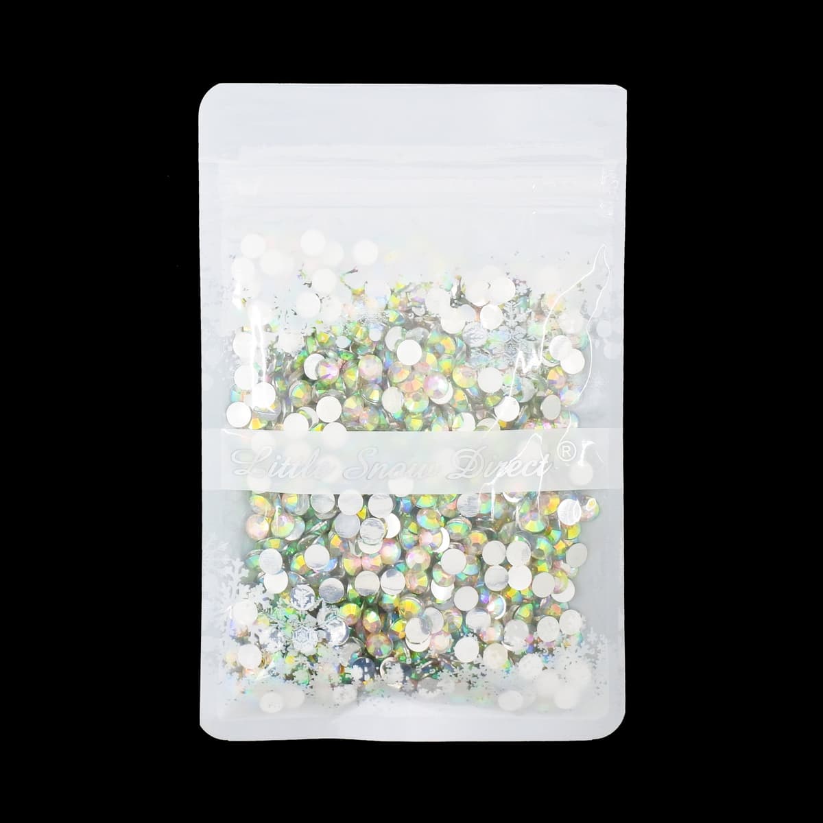 Little Snow Direct® Pack of 1000 Resin Crystal Flat Back Rhinestones Diamante Gems Nail Art & Crafts (Crystal AB, 6mm) — view 5