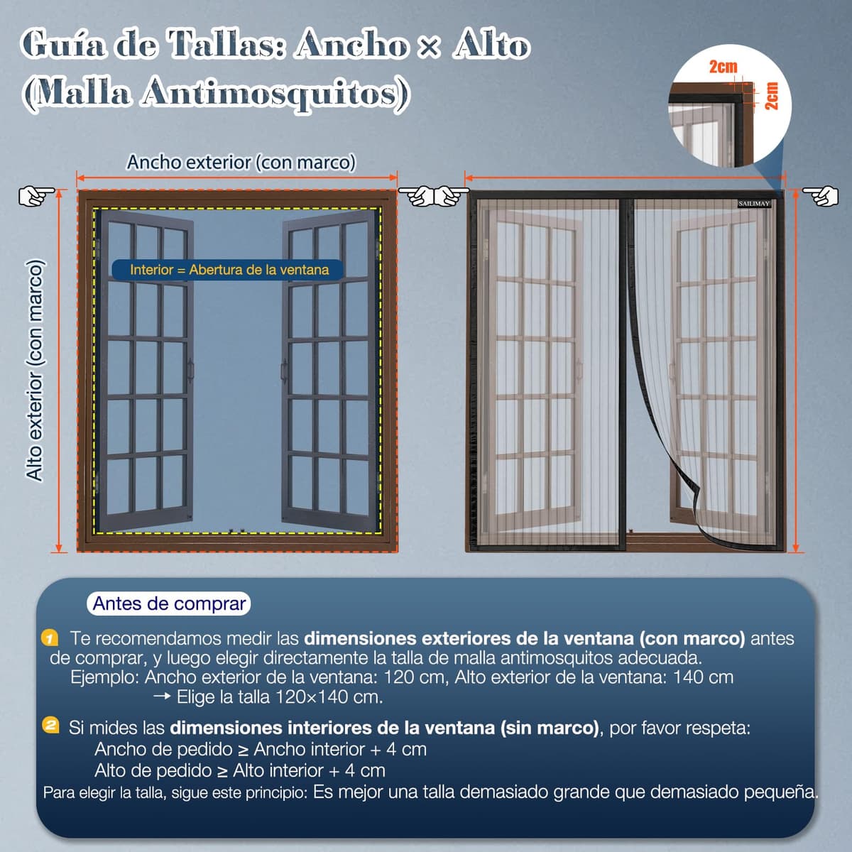 Mosquitera Ventana Magnetica 130x130cm, Mosquitera para La Ventana, Sin Taladrar, Malla Ultrafina, para la Mayoría de los Tipos de Ventanas, Negro — view 4