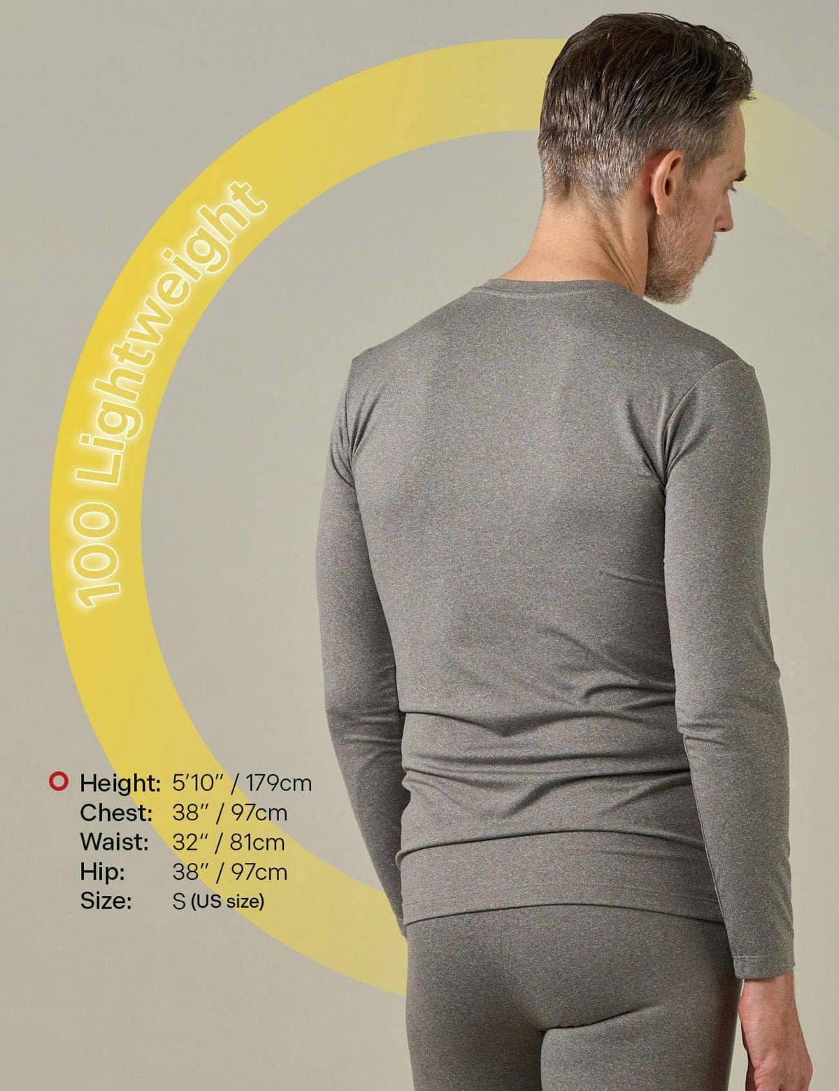 LAPASA Camiseta Termica Hombre Manga Larga Cuello Redondo Ropa Interior de Invierno Top Thermal Ligero/Cálido/Extra Cálido M09/M26/M55 — view 4