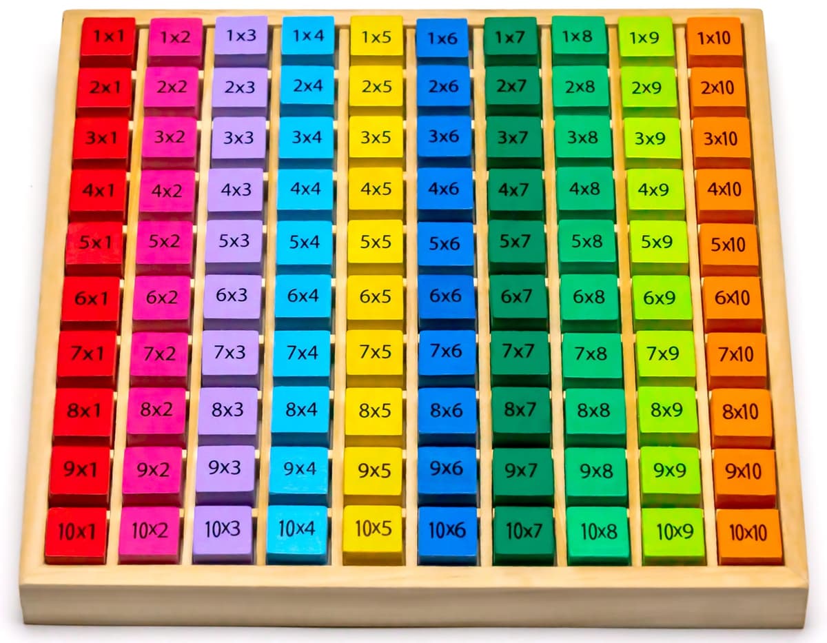 Puzzle matemático de Natureich Montessori Juguete de madera para aprender a contar, con campos numéricos y números, colorido/natural — view 12