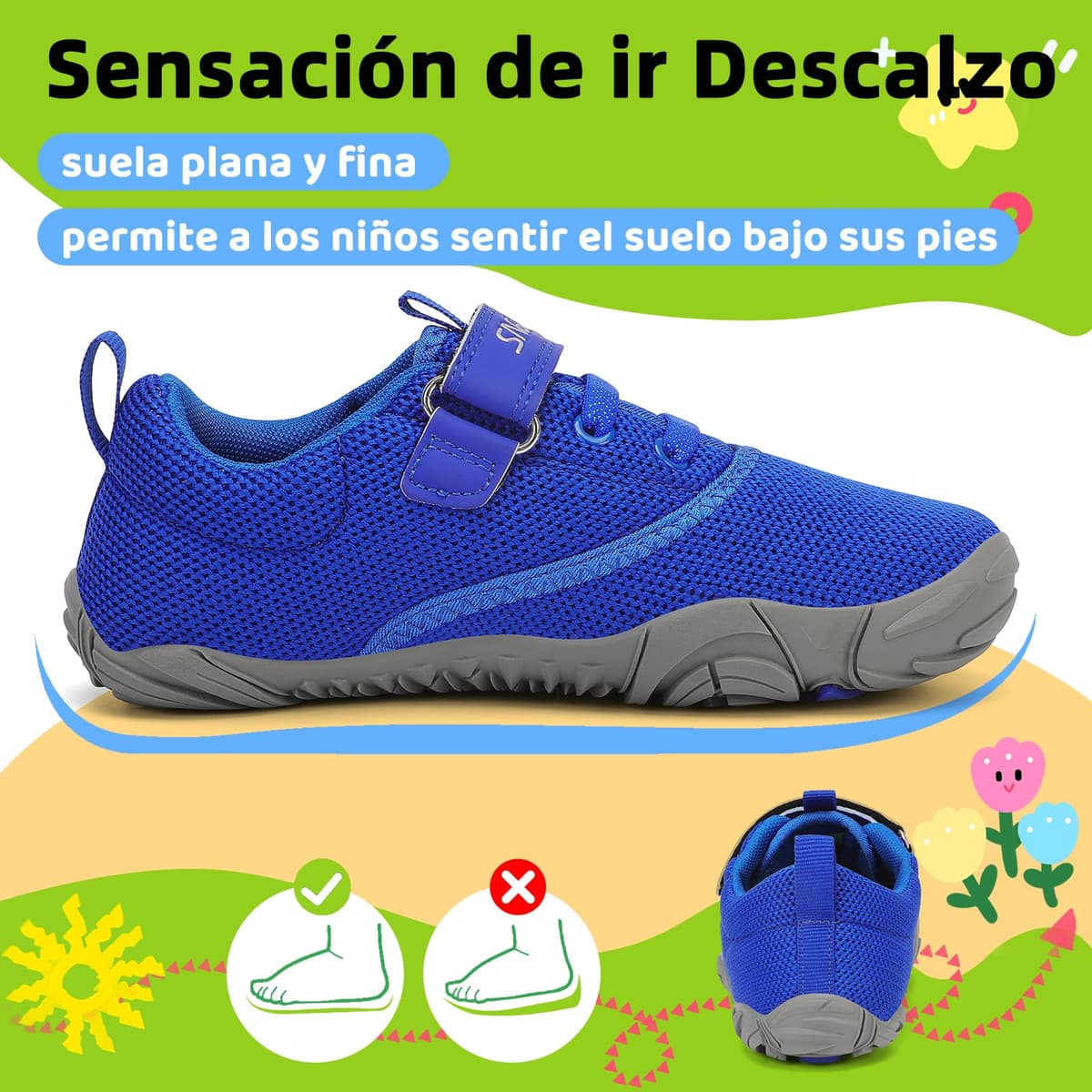 SAGUARO Zapatillas Barefoot Niños Antideslizantes y Ligeras Calzado Descalzos, Talla 24-36 — view 3