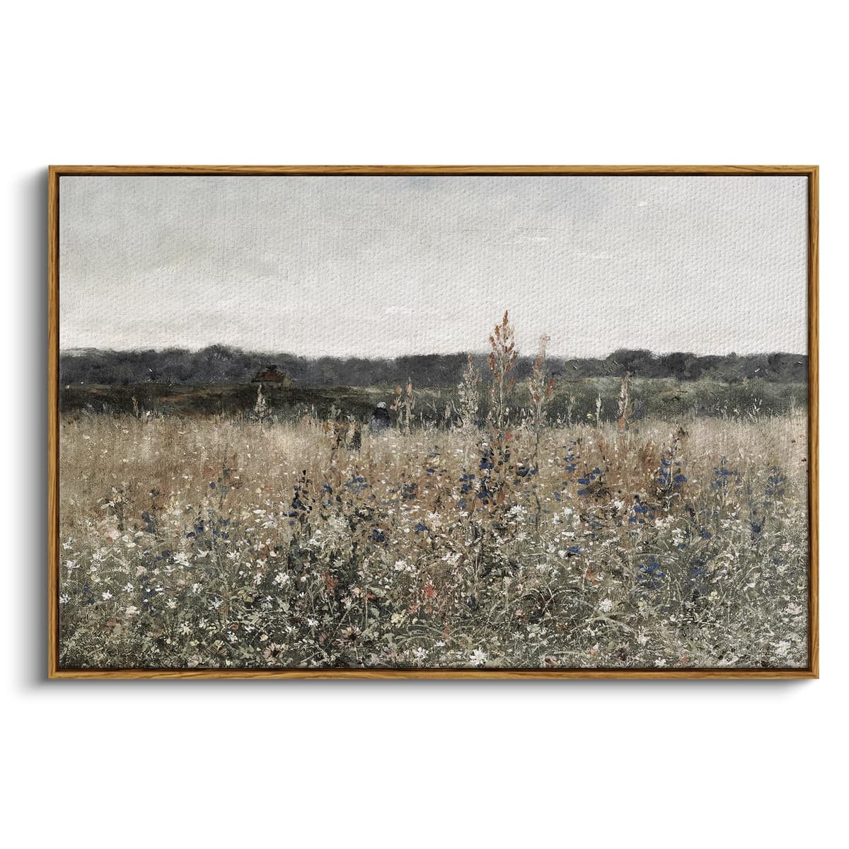 InSimSea Framed Canvas Wall Art, Meadow with Flowers Painting, Landscape for Living Room, Bedroom, Home, Bathroom Decor, 8x10 — view 177