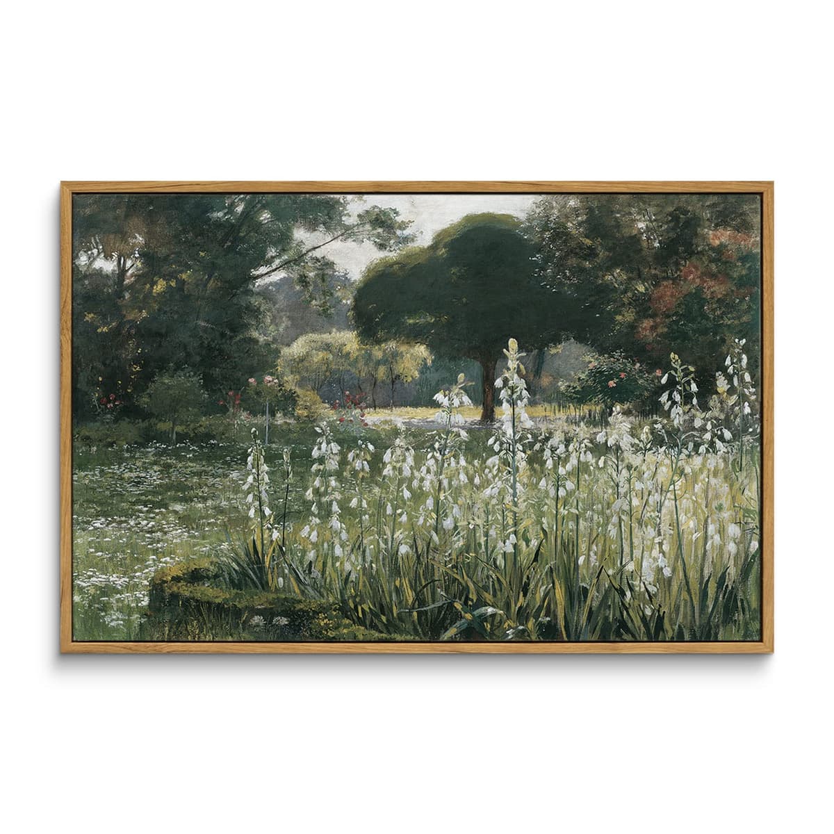 InSimSea Framed Canvas Wall Art, Meadow with Flowers Painting, Landscape for Living Room, Bedroom, Home, Bathroom Decor, 8x10 — view 91