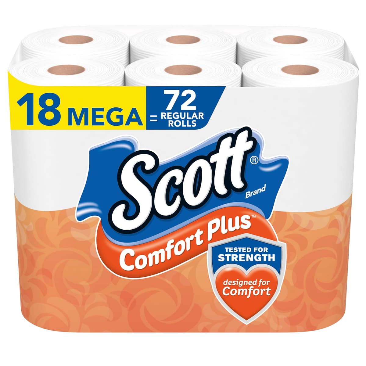 Scott Comfortplus Toilet Paper, Double Roll, Bath Tissue, 18 Count — view 2