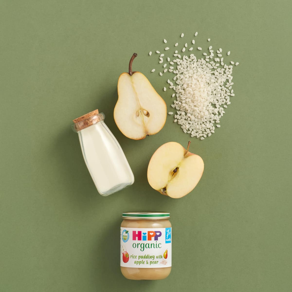 HiPP Organic Rice Pudding with Apple & Pear Baby Food Jar 7+ Months 160g (Pack of 6) — view 3