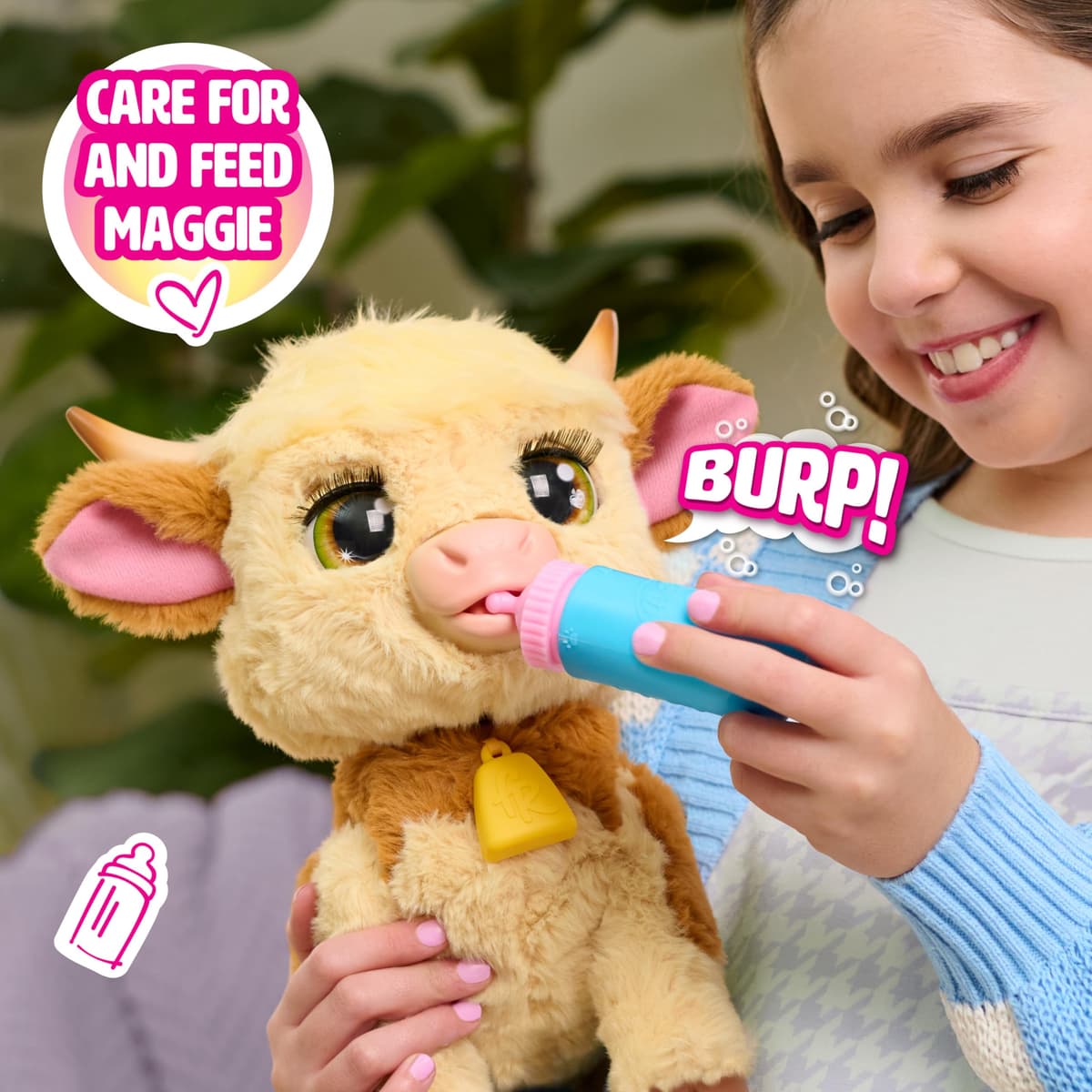 Just Play furReal Maggie the Feed & Follow Cow, 11 Inch Interactive Highland Mini Cow, for Boys and Girls, Ages 4 and Up — view 5