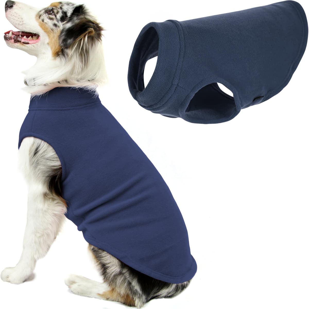 Gooby Stretch Fleece Pull Over Cold Weather Dog Vest, 2X-Large, Black — view 40