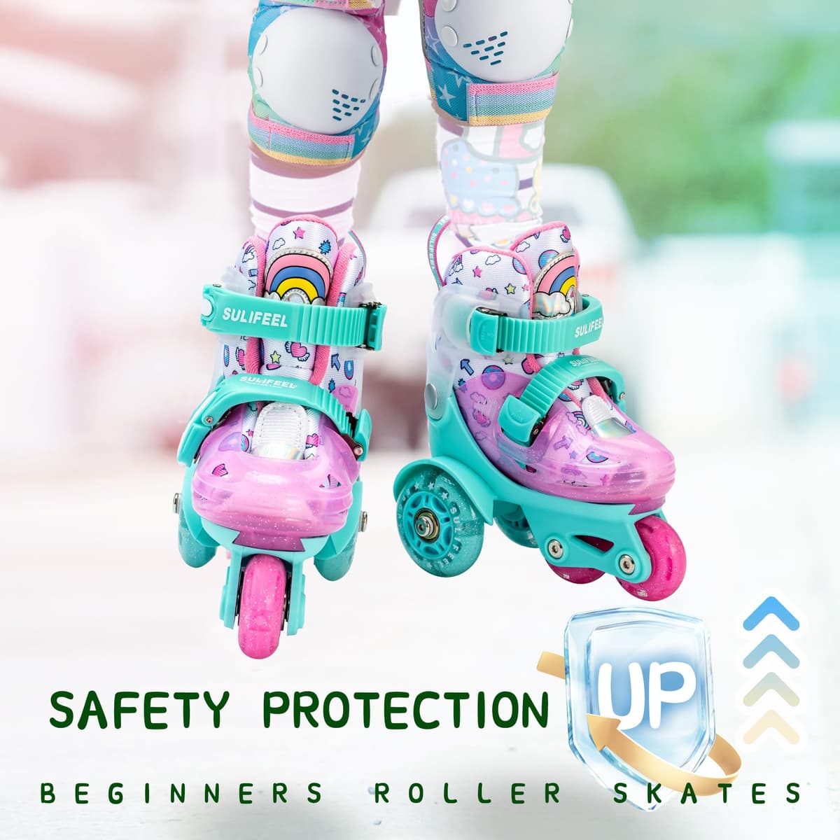 SULIFEEL Patines para Niños Patines Roller Ajustables con Ruedas Luminosas para Niñas y Niños Principiantes — view 5