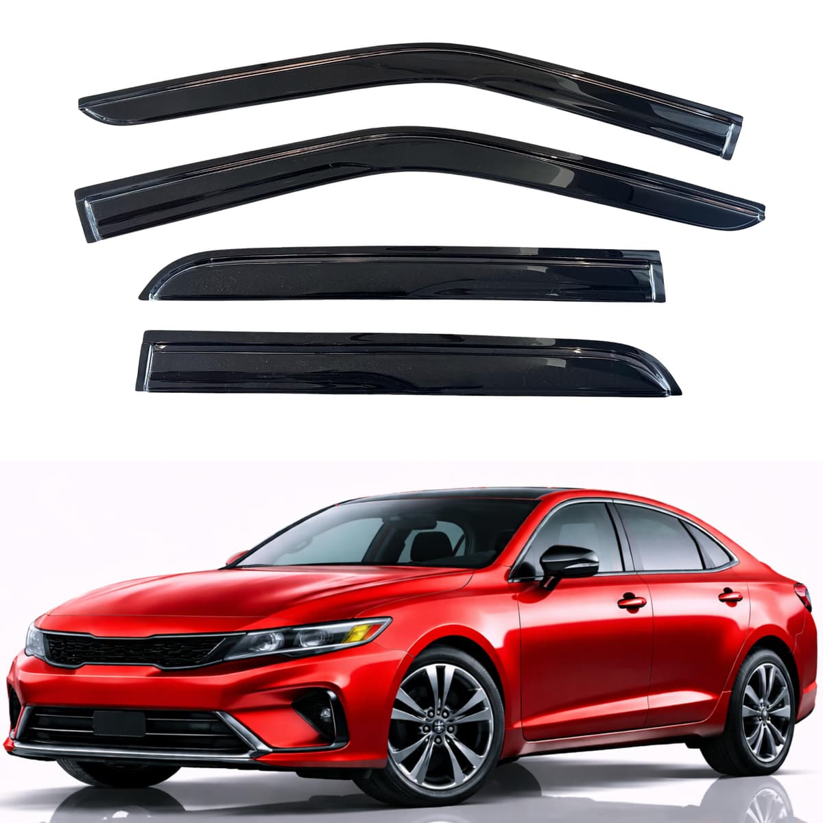 KPY Rain Guards Fit for 2006-2013 Lexus IS250 IS350, Out-Channel Window Visors Vent Wind Deflectors 4PC, Car Accessories for 06-13 Lexus is Series — view 196
