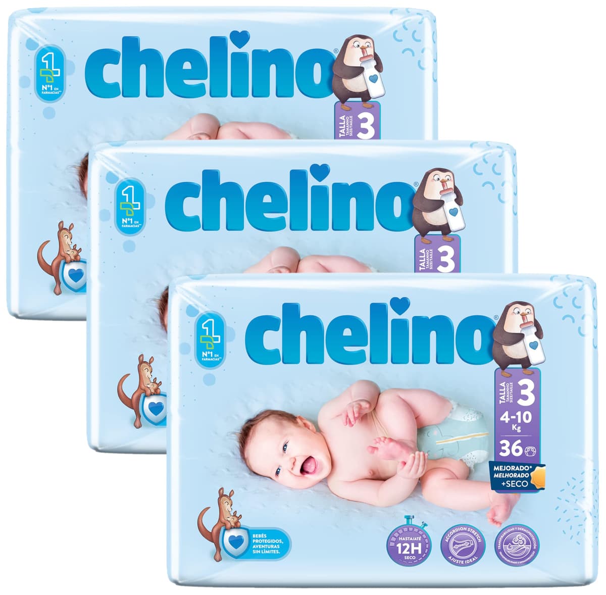 Chelino Pañales infantiles Talla 5 (13-18kg), 30 Unidades ( Paquete de 1) — view 7