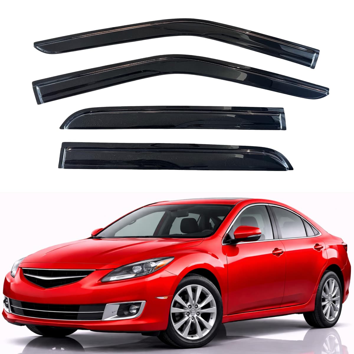 KPY Rain Guards Fit for 2006-2013 Lexus IS250 IS350, Out-Channel Window Visors Vent Wind Deflectors 4PC, Car Accessories for 06-13 Lexus is Series — view 128