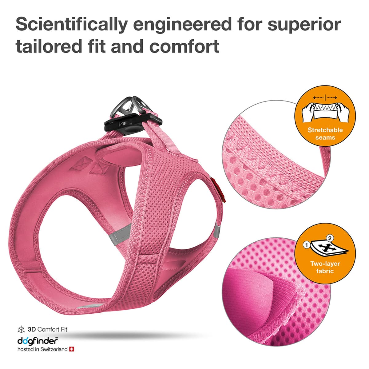 Vest Harness Air-Mesh Pink 3XS — view 3
