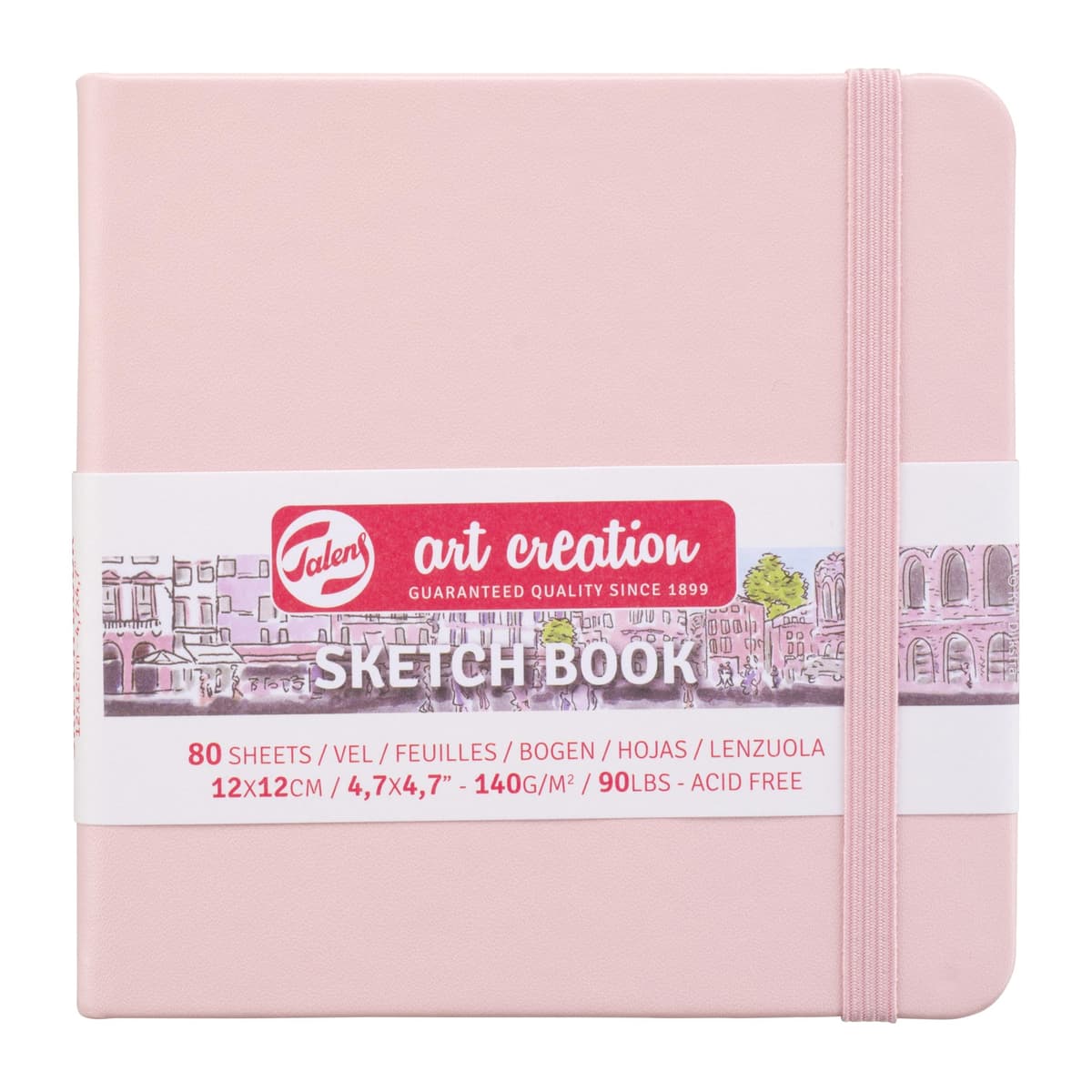 Talens Art Creation Sketchbook - Rosa pastel 13x21 cm - 140 g - 80 hojas - Papel de dibujo sin ácido - Ideal para lápiz, pastel, acrílicos, tinta — view 5