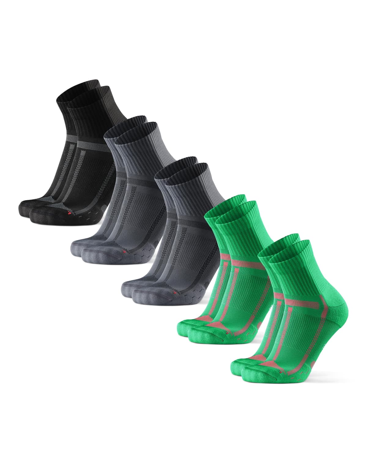 DANISH ENDURANCE Cushioned Running Socks for Long Distances, Anti-Blister & Sweat Wicking, Quarter Length, for Men & Women, Unisex, 3 or 5 Pack — view 22