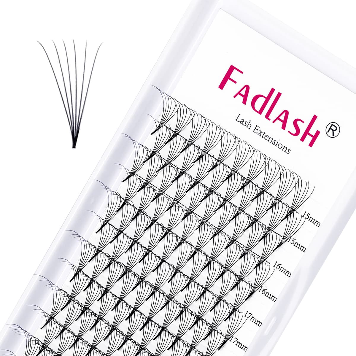 Russian Volume Lashes 16D 0.07 C Curl Mix Tray - Premade Fan Lashes (8-14mm) — view 41