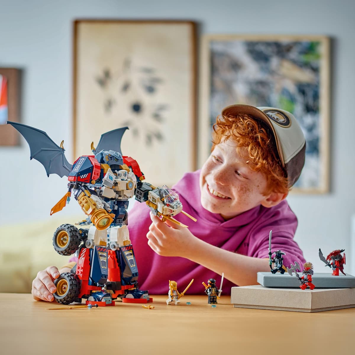 LEGO NINJAGO 4in1 Zane’s Ultra Combiner Mech Toy - Rebuilds into a Jet, Car Model, Dragon & Ninja Figure - Incl. 6 Minifigures for Role Play - Building Set for 9+ Year Old Boys & Girls - 71834 — view 8