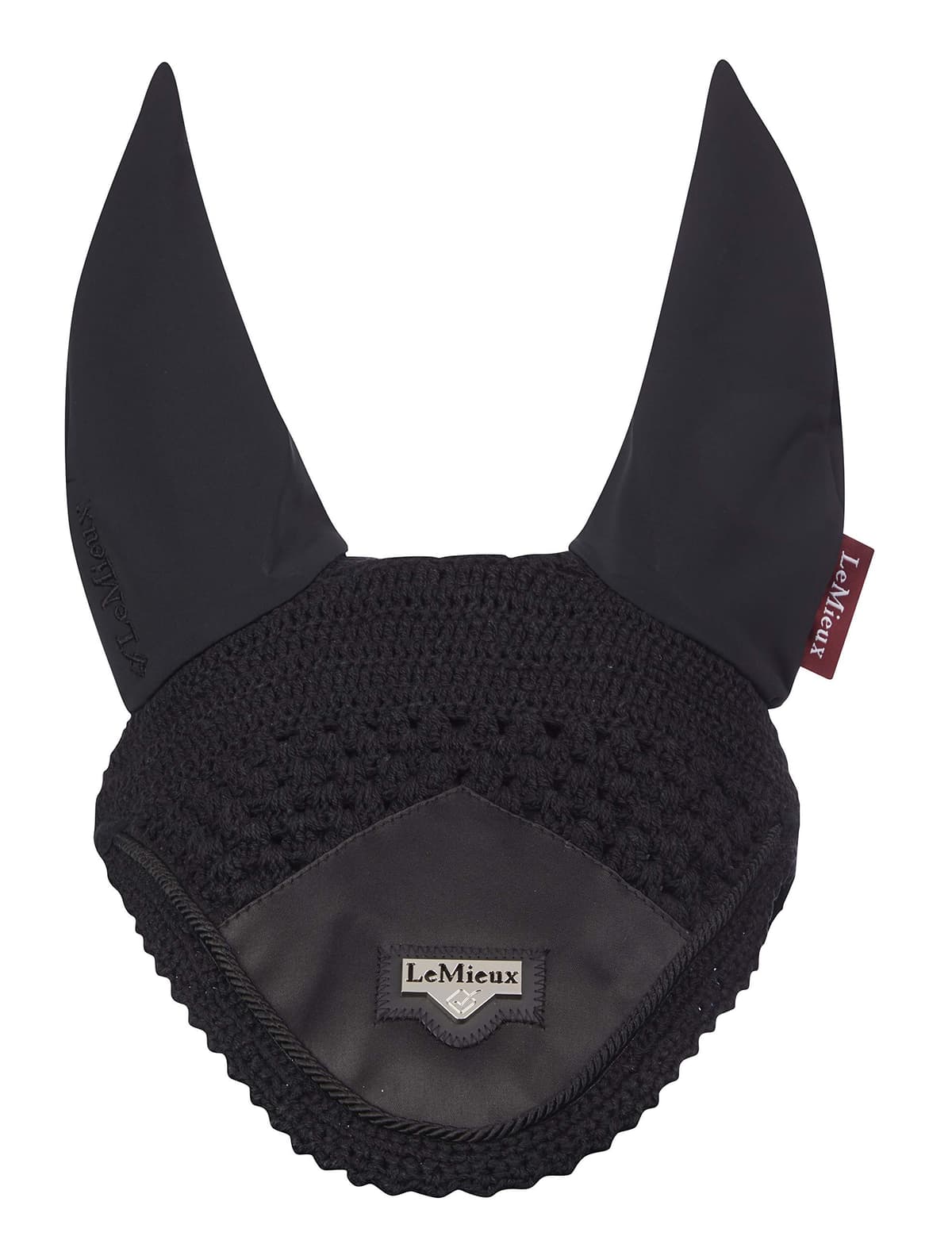 LeMieux Junior Loire Fly Hood with Soft Lycra Ears - Close Knit Crochet - Comfortable Fit Equestrian Mask - Sport Horse Wear