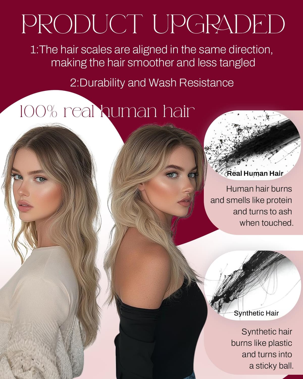 Moresoo Weft Hair Extensions Human Hair 20 Inch Double Weft Sew in Hair Extensions Remy Hair Balayge Black to Dark Brown with Caramel Blonde 100g/Pack #1B/3/27 — view 4