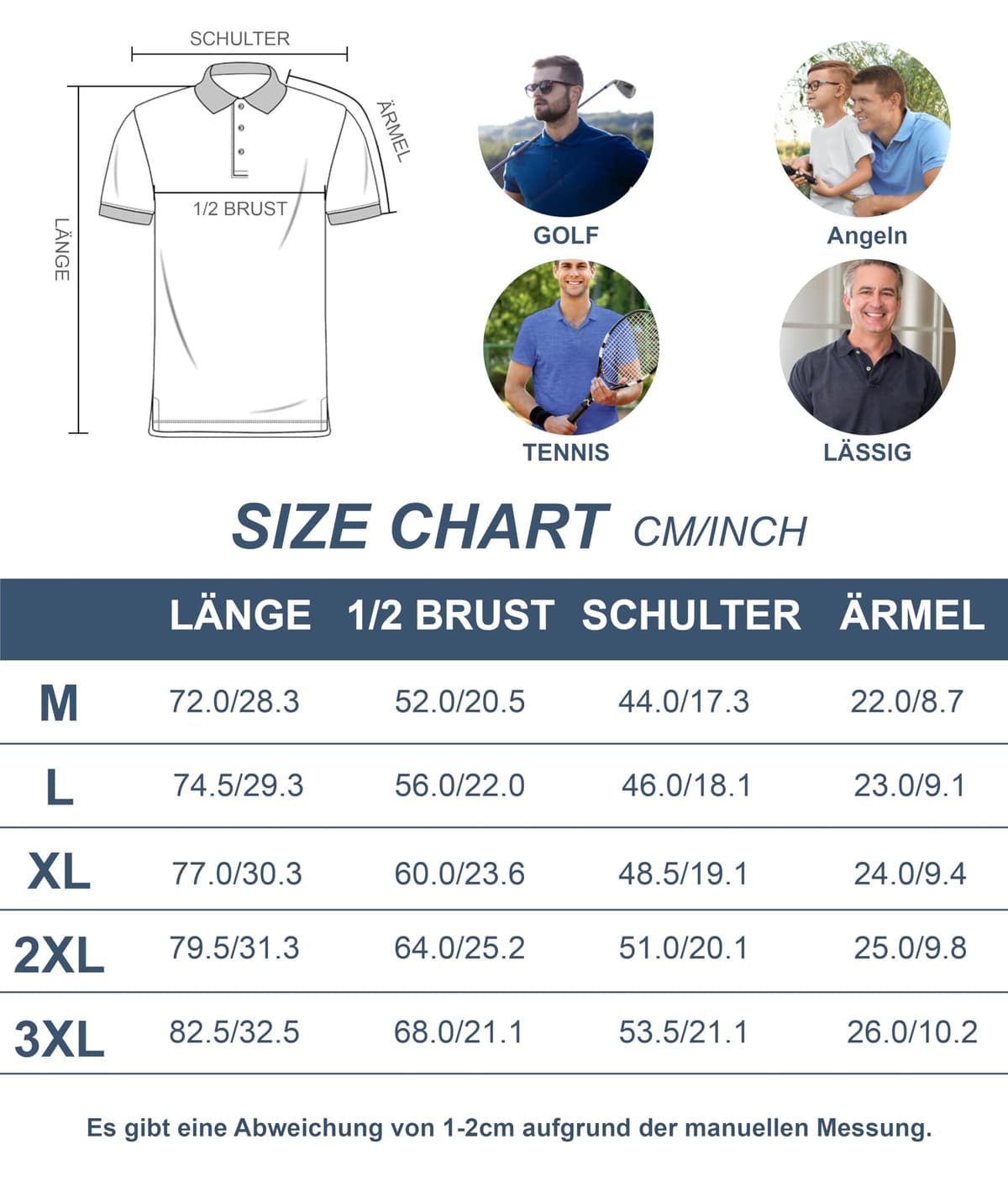 zitysport Polo Hombre Manga con Bolsillo en el Pecho Golf Polo Transpirable de Secado Rápido Poloshirt Deporte Hombre Slim Fit Tshirt Verano Camisa Hombre — view 7